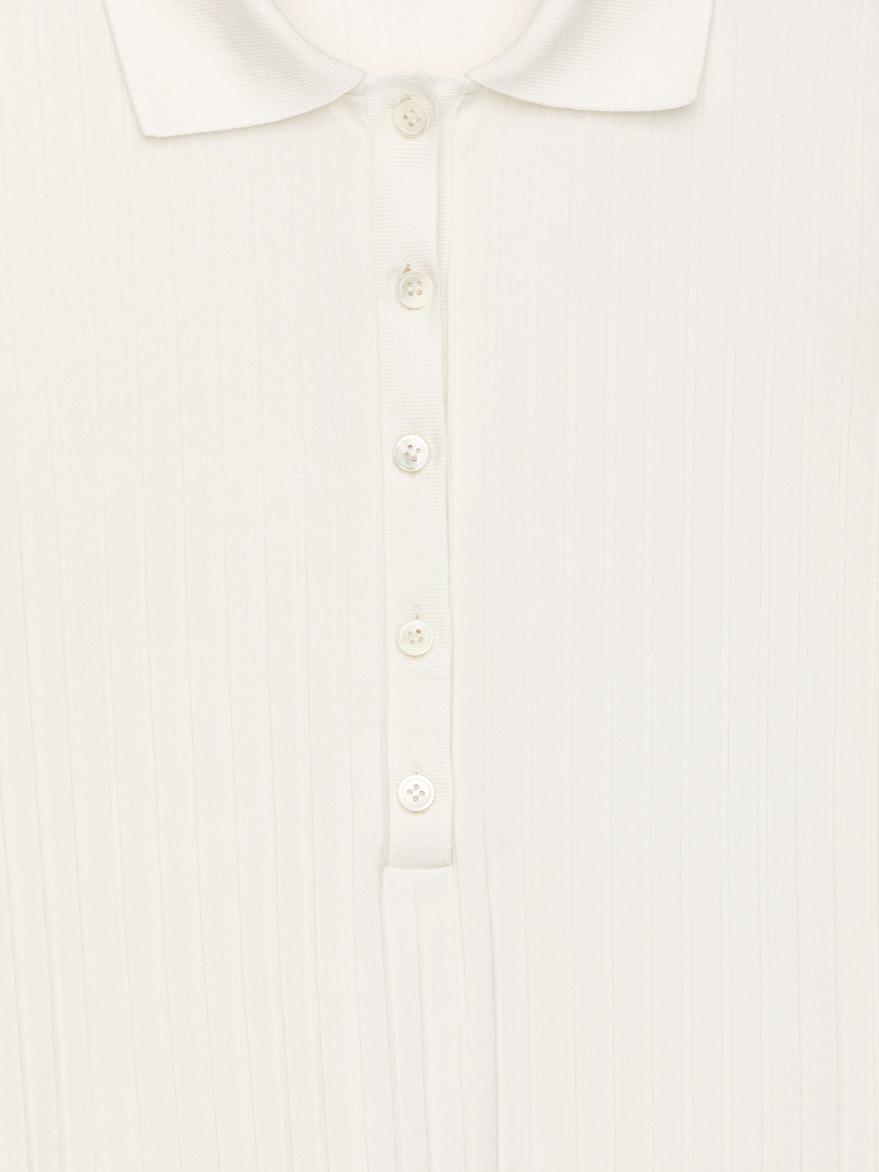 Pikétröja med bred ribbning - Vit - Slim fit - Women - StillMedia/DescriptiveDetail - 1