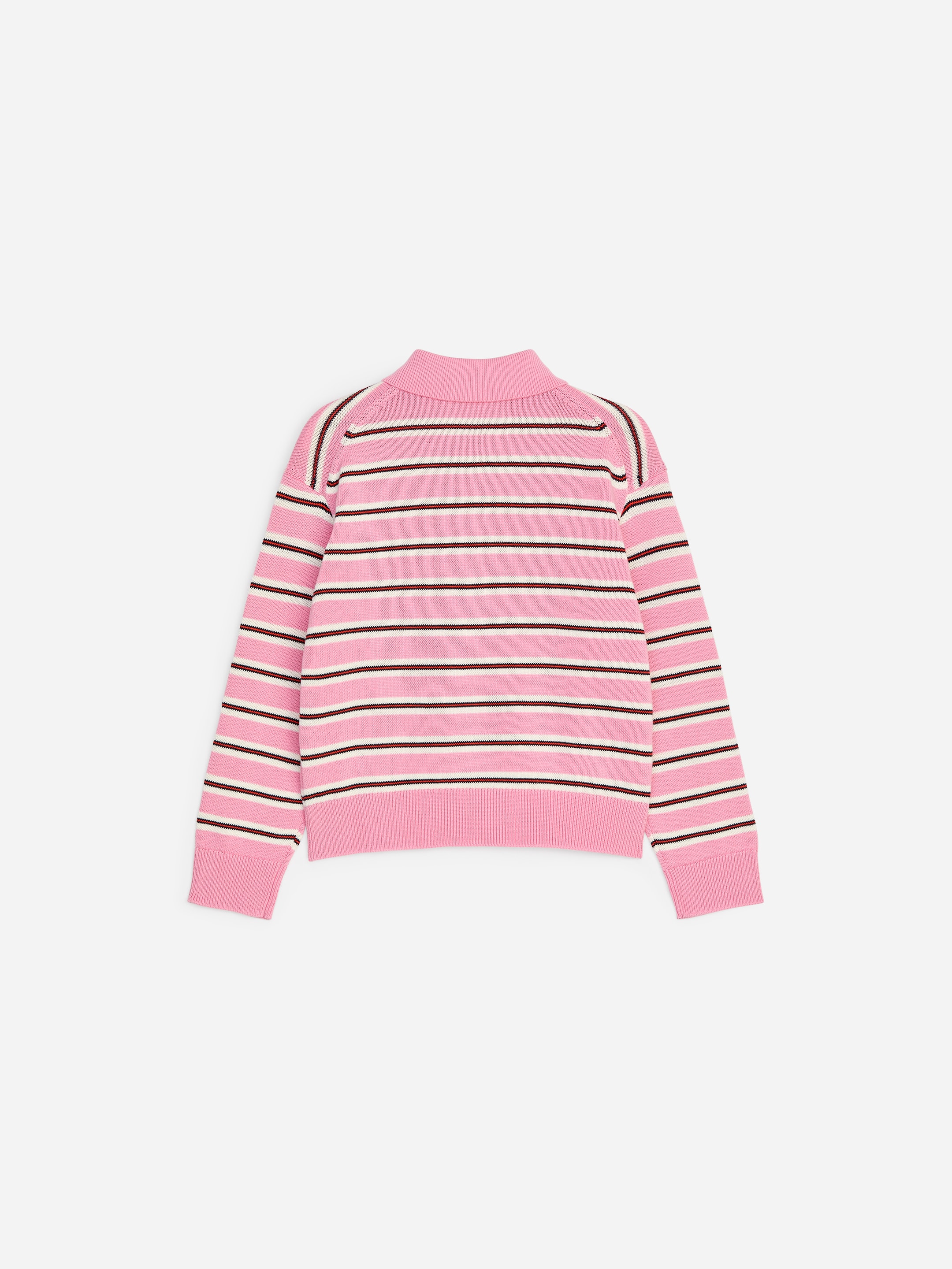 Striped Polo Jumper - Pink/Striped - Regular fit - children - StillMedia/DescriptiveStillLife - 2