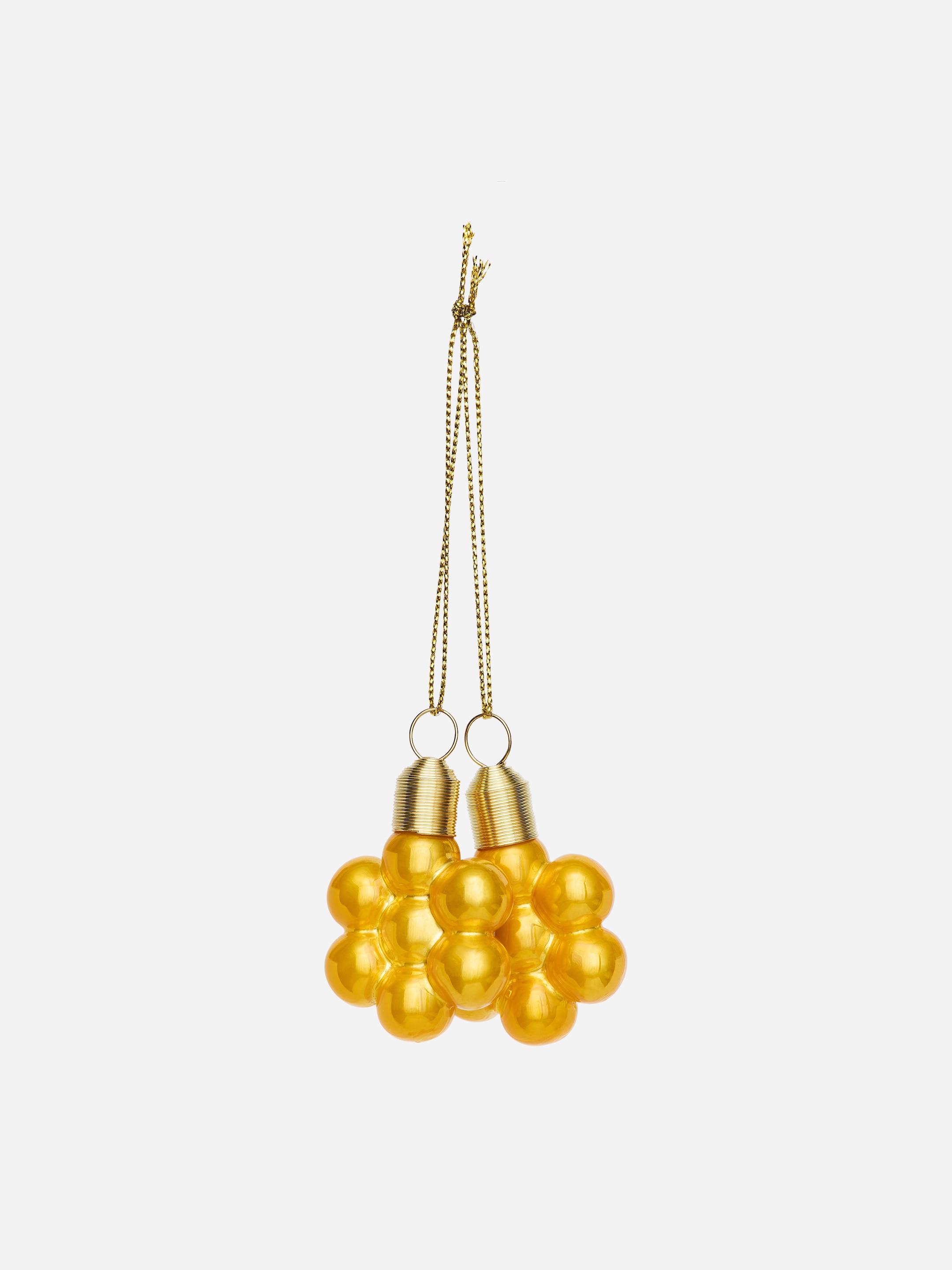 Glass Ornaments Set of 2-#E4BC2F-18233