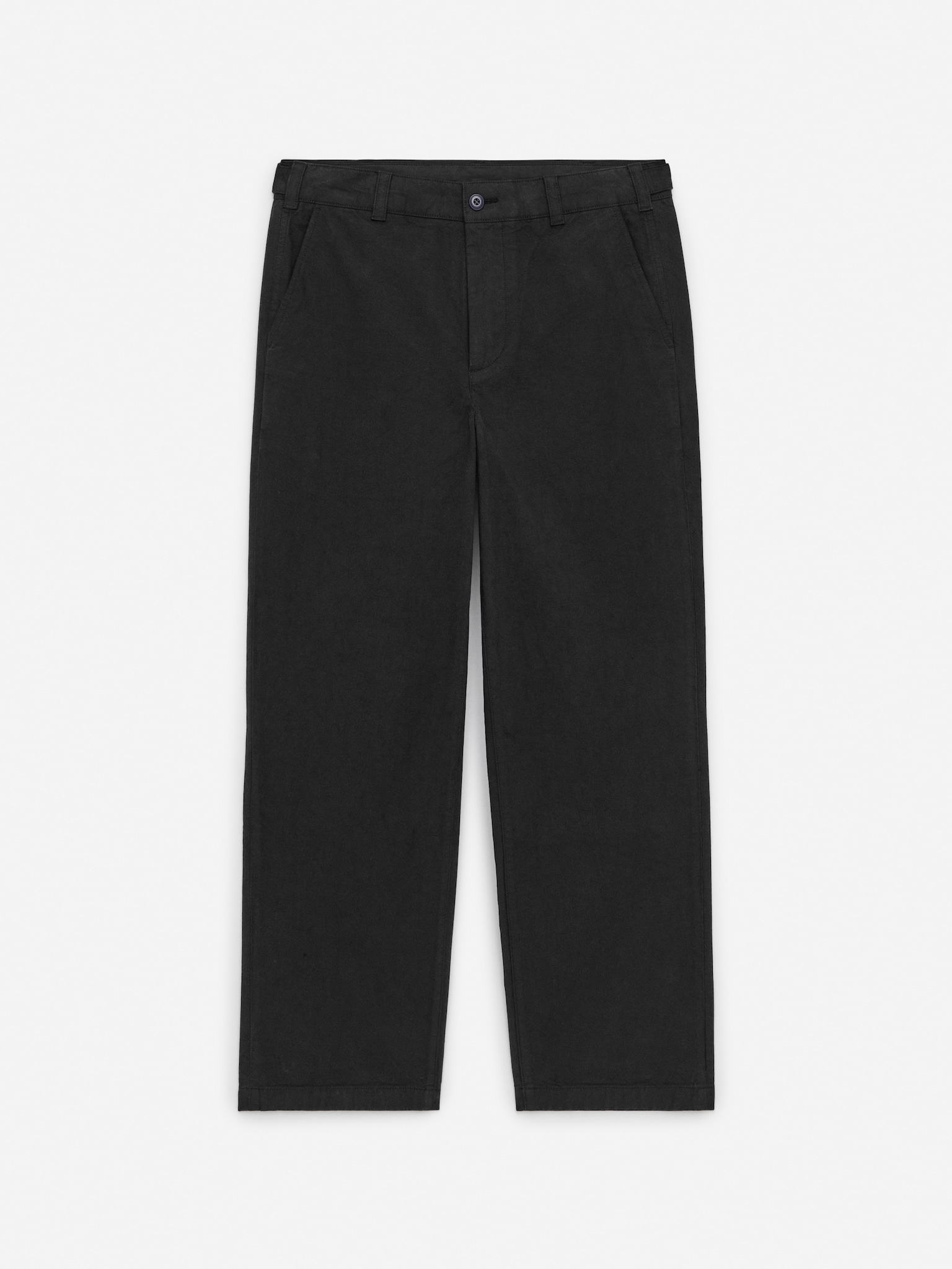 Pantalones de lona relaxed fit - Negro/Blanco roto