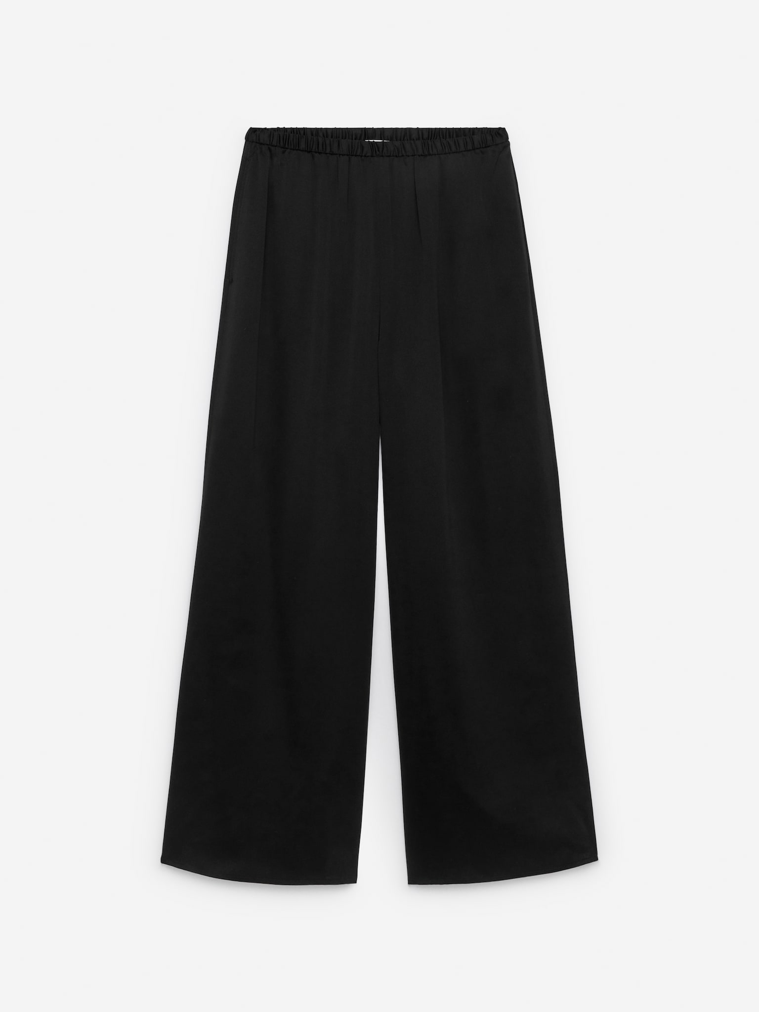 Pantalon en soie - Noir/Beige clair - 4