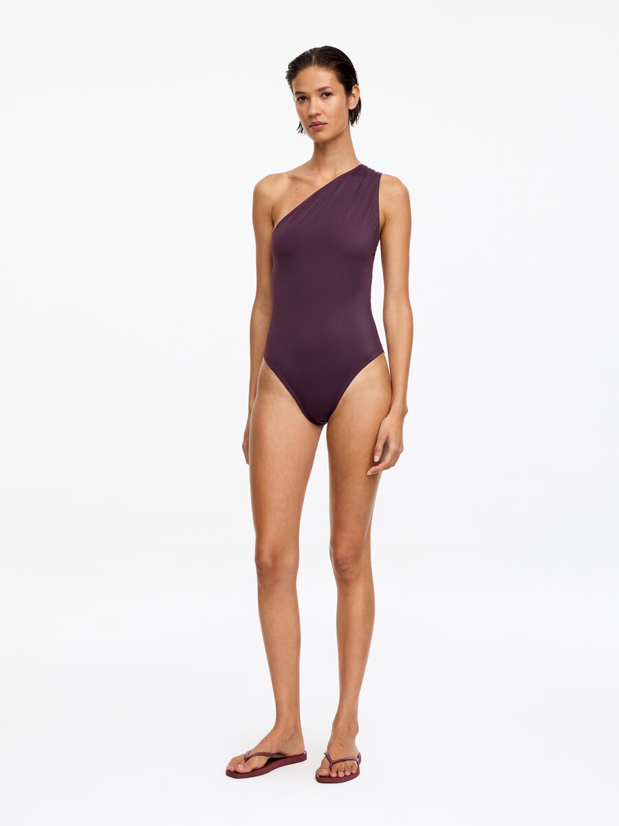 ARKET Women's  One-Shoulder Swimsuit Red,  size S