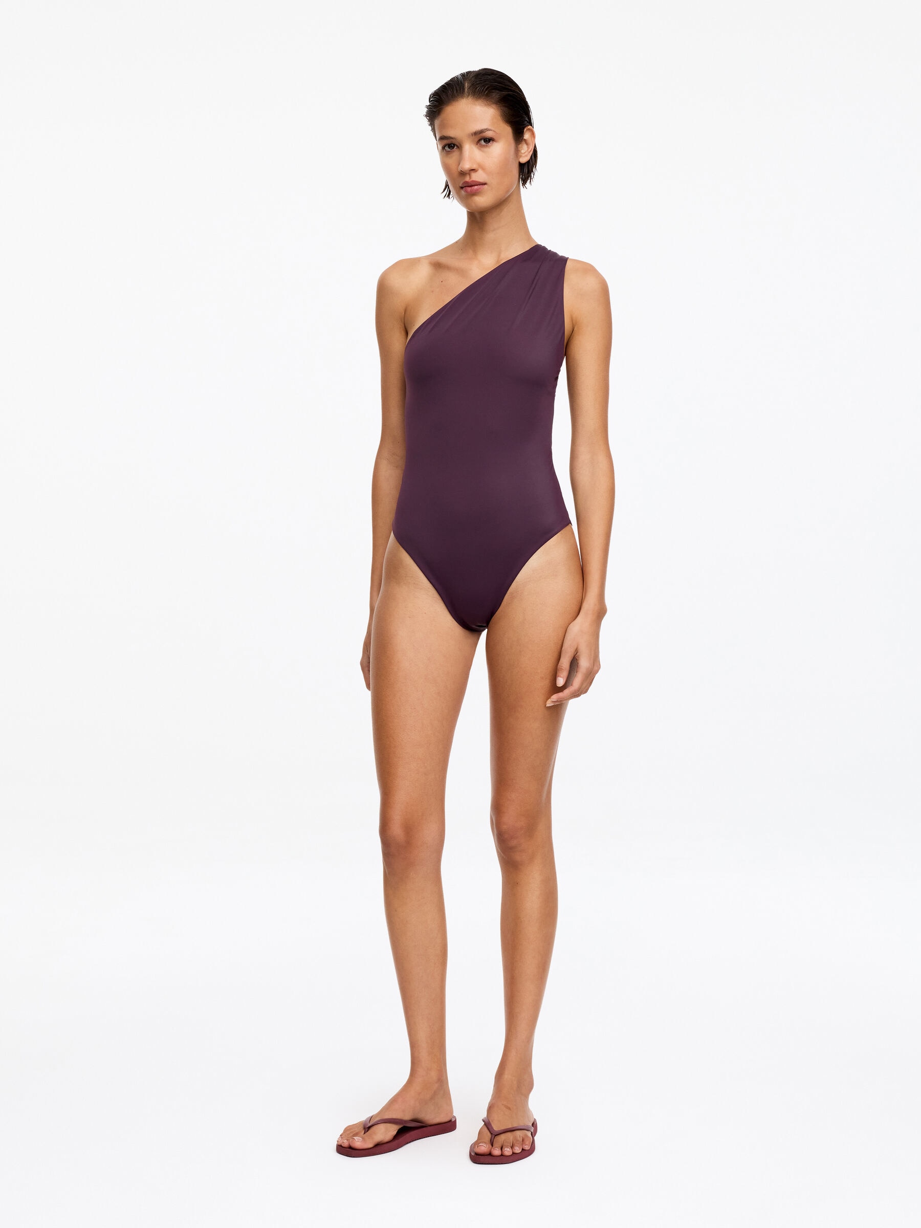 Costume da bagno monospalla-#493338-19221
