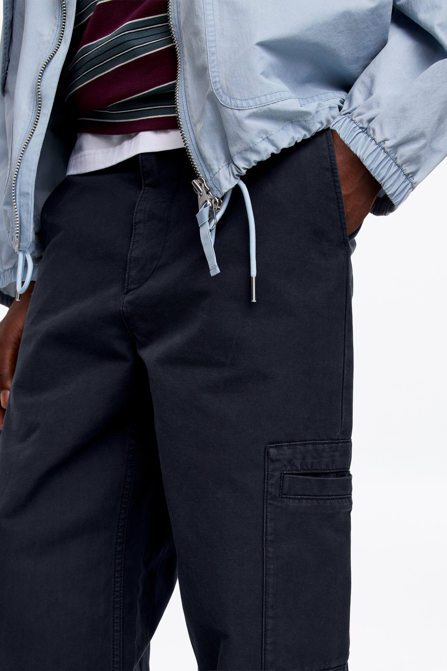 Laza Szabású Munkásnadrágok-Sötétkék - 3