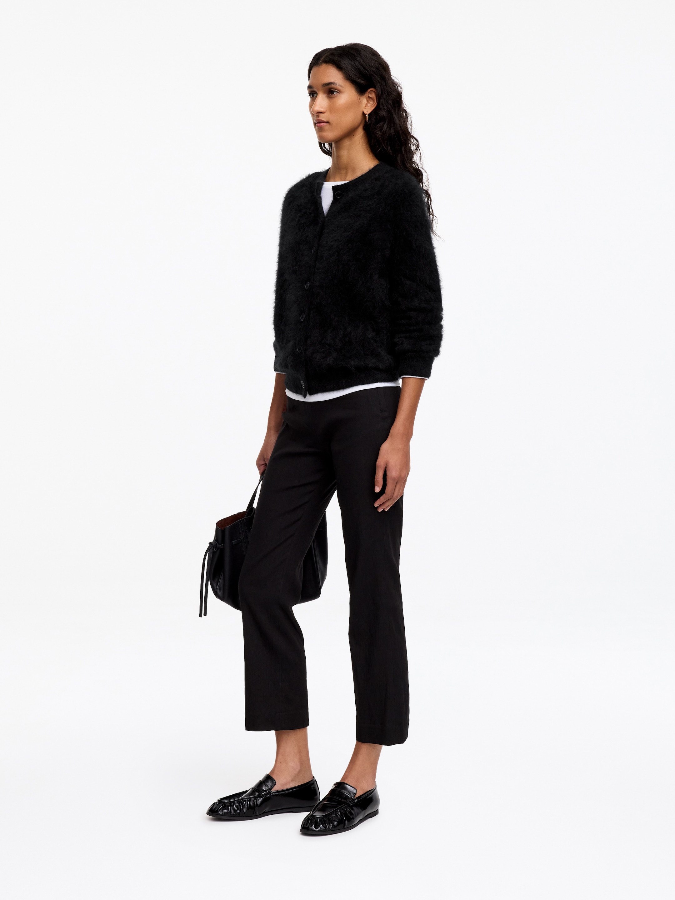 Cardigan en pur cachemire brossé - Noir - Regular fit - women - StillMedia/Lookbook - 8