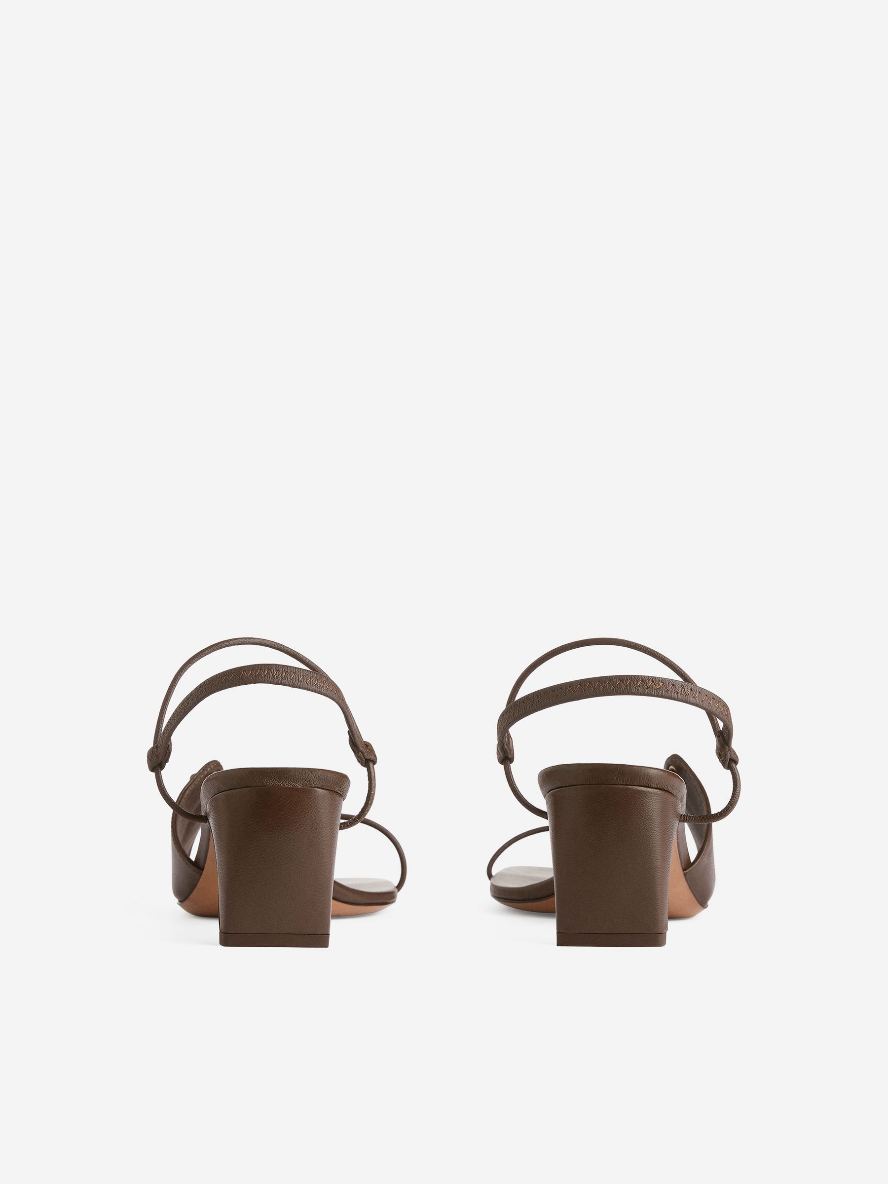 Sandalias de tiras de piel - Marrón oscuro - Women - StillMedia/DescriptiveStillLife - 1