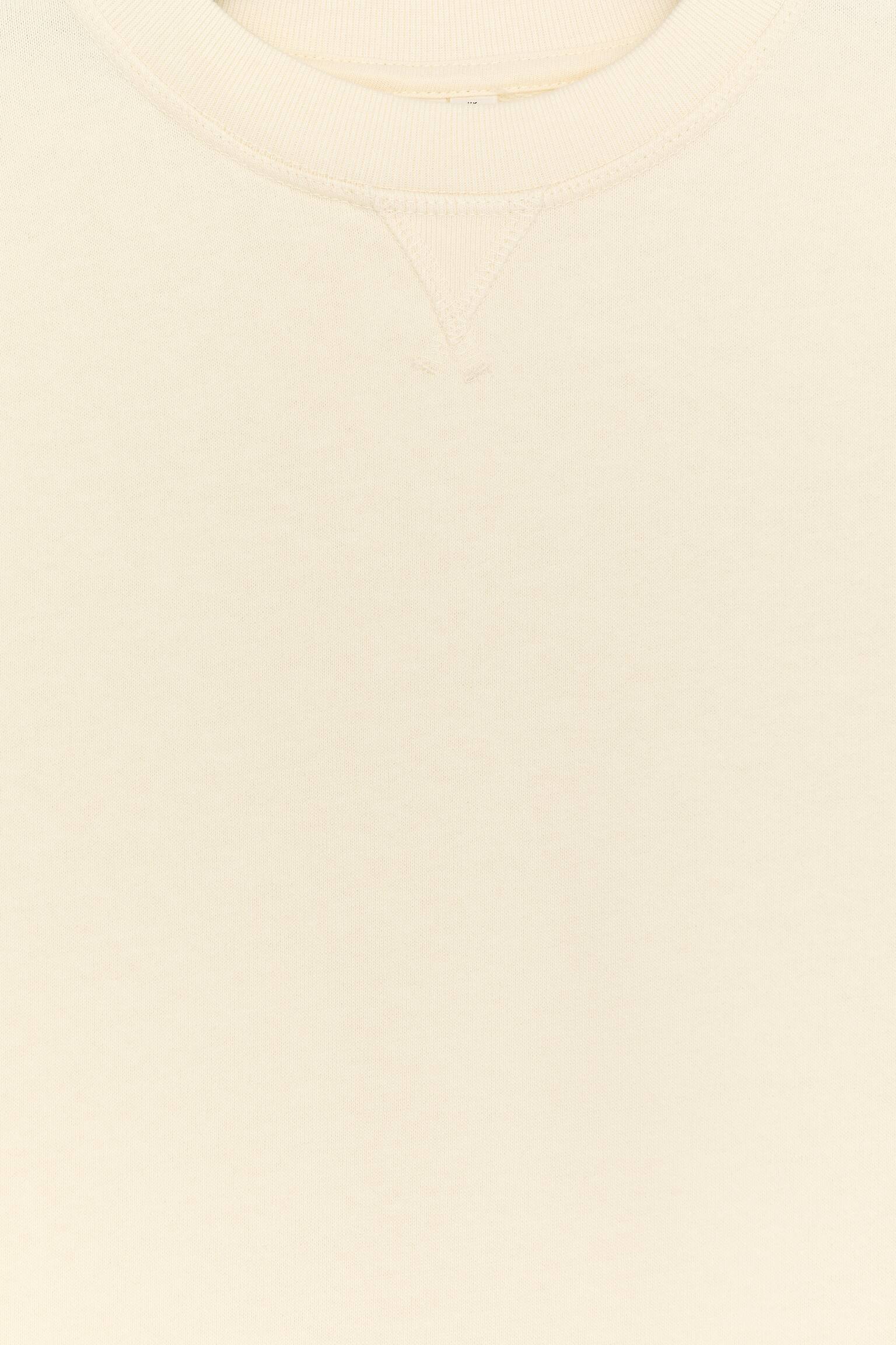 Sweat en tissu éponge-Jaune beurre - 2