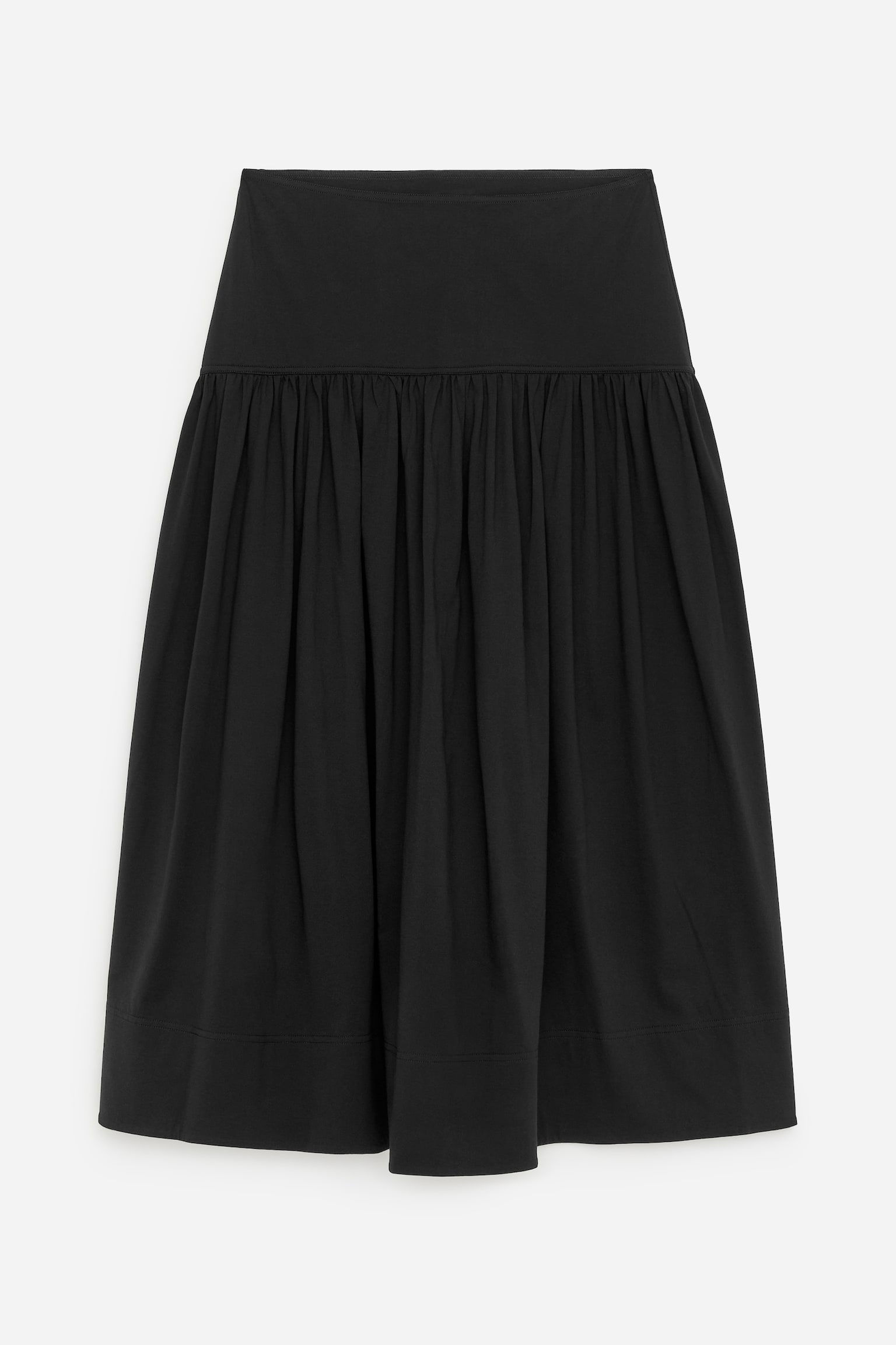 Gonna midi a trapezio - Nero/Beige - 2