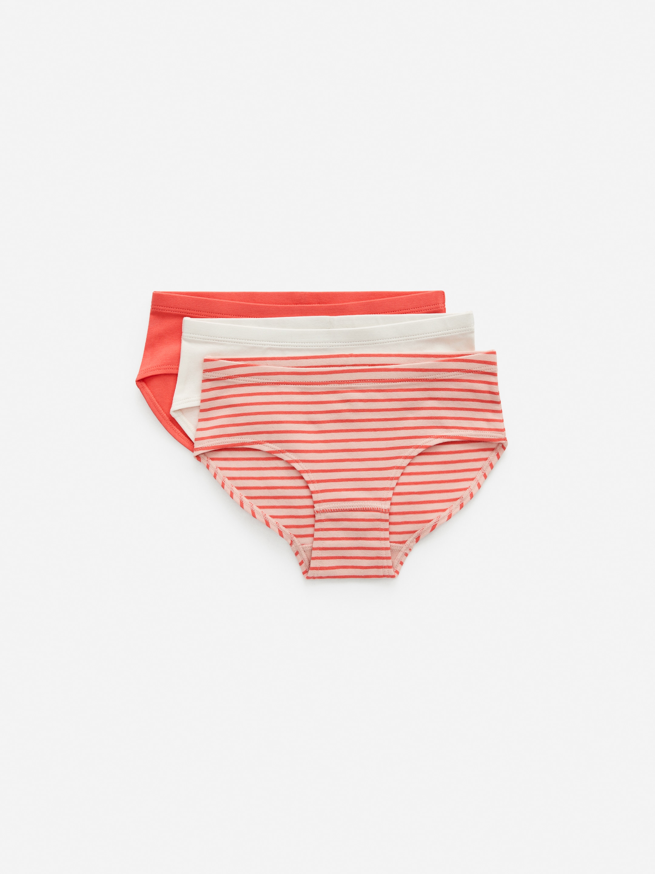 Agrandir l'image: Lot de 3 culottes en jersey de coton - Écru/Corail - ENFANT | H&M BE 1