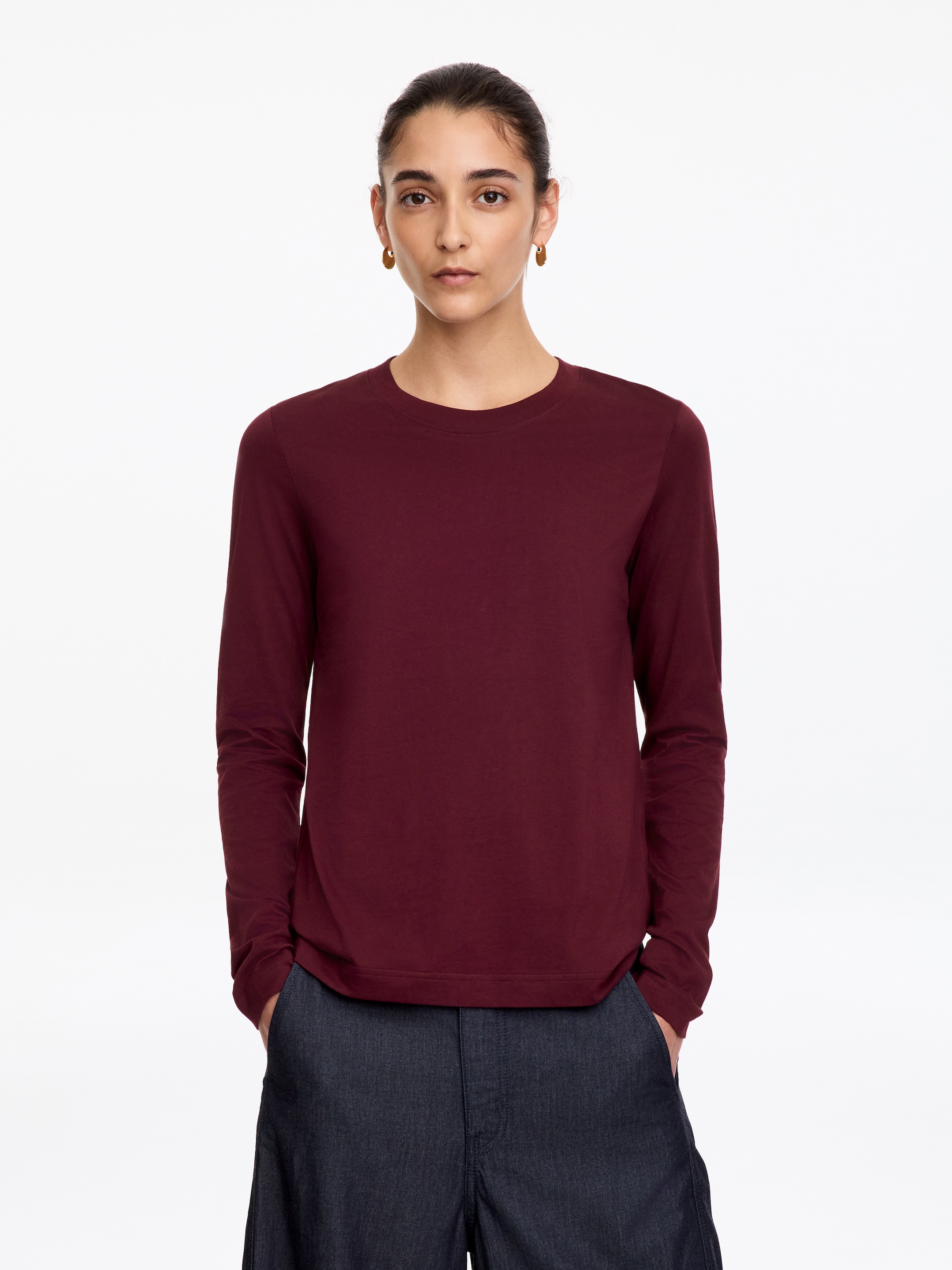 T-shirt Signature a maniche lunghe-Red-20817