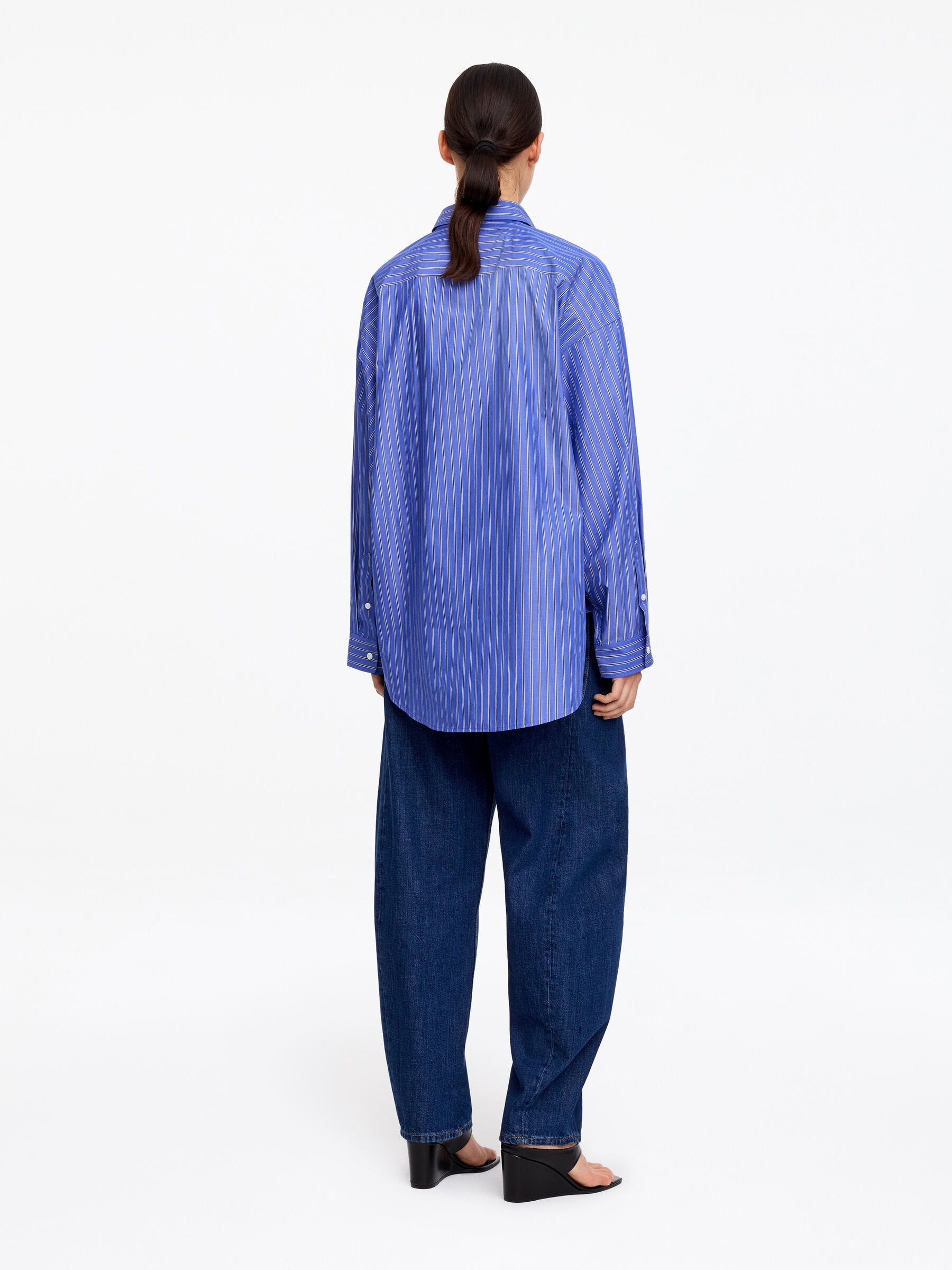 Oversized Shirt - Blue/Striped - Oversized - Women - StillMedia/Lookbook - 3
