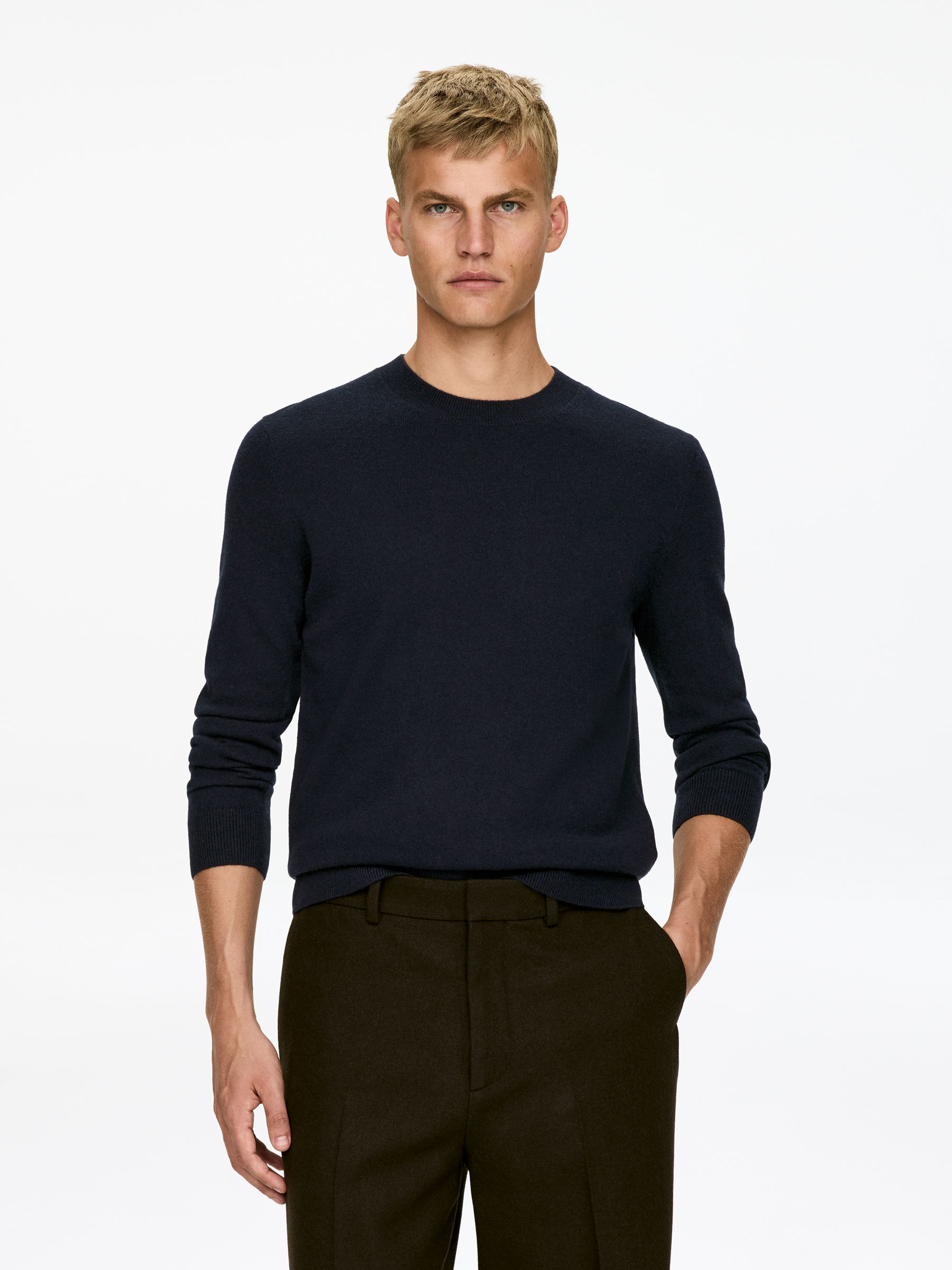 Pure Cashmere Crew-Neck Jumper-#272930-16652