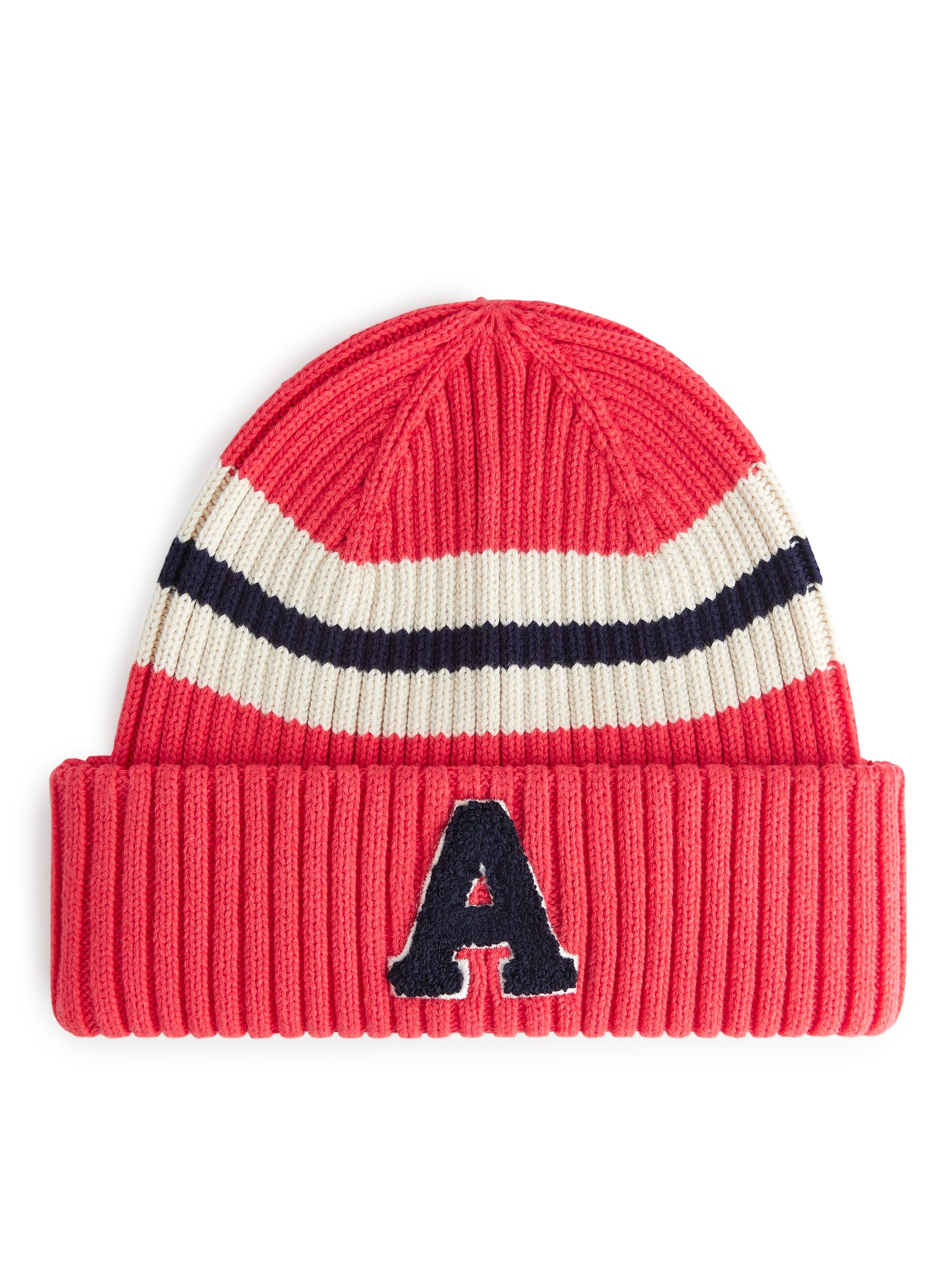 Gerippte Beanie - rot/weiß/schwarz - Kinder - StillMedia/DescriptiveStillLife - 1