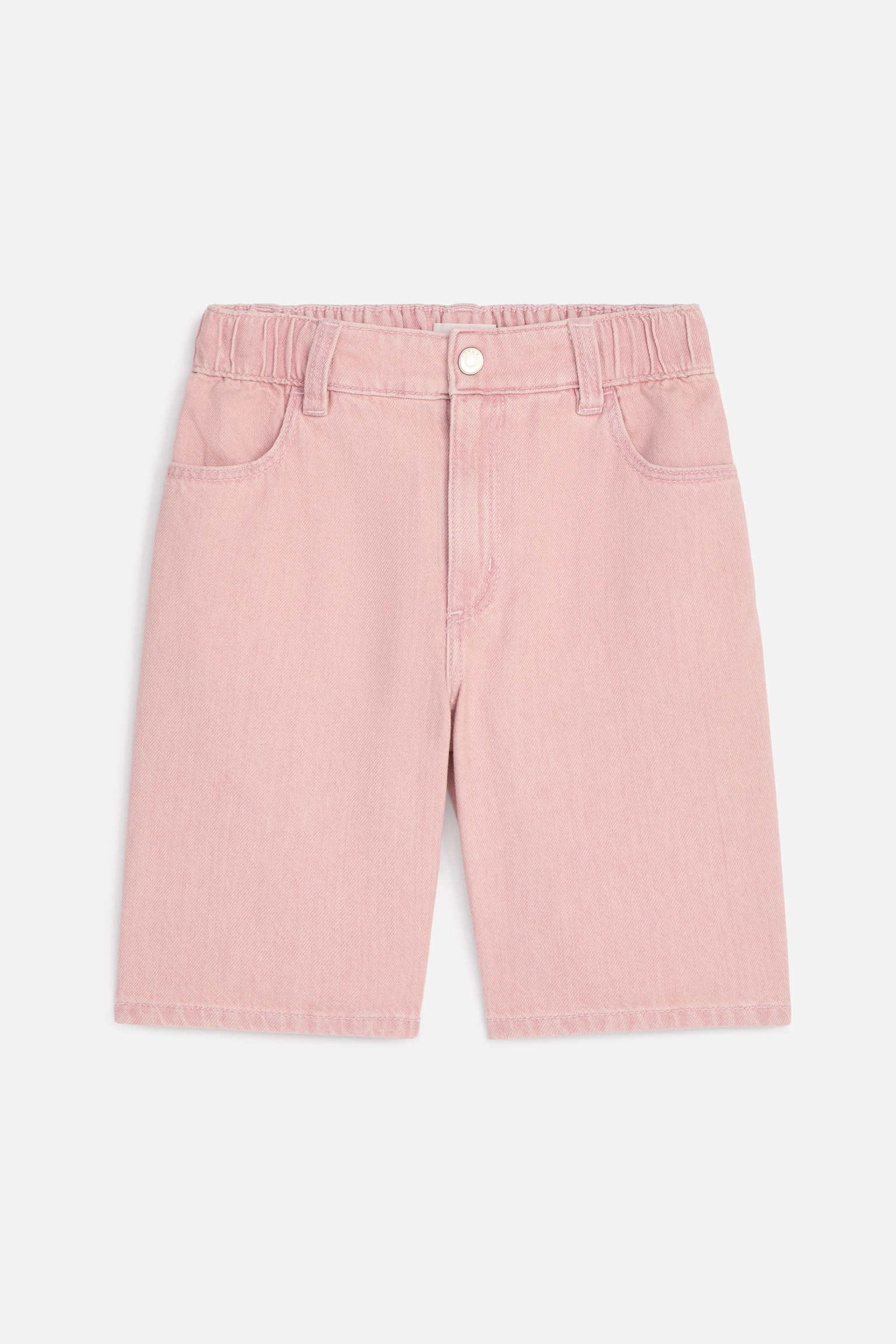 Pantaloni scurți din denim lejeri - Roz - 1