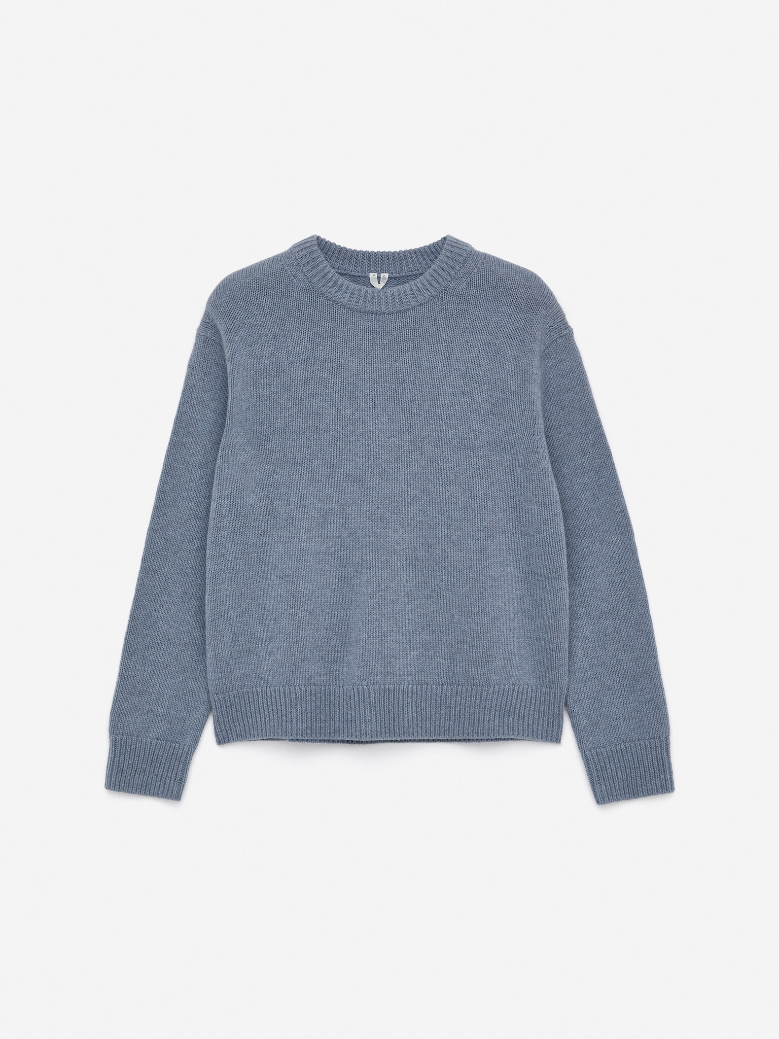 Pull en maille de laine épaisse - Bleu moyen/Charbon chiné/Gris clair chiné/Beige chiné/Marron foncé/Bleu foncé/Blanc cassé - 2