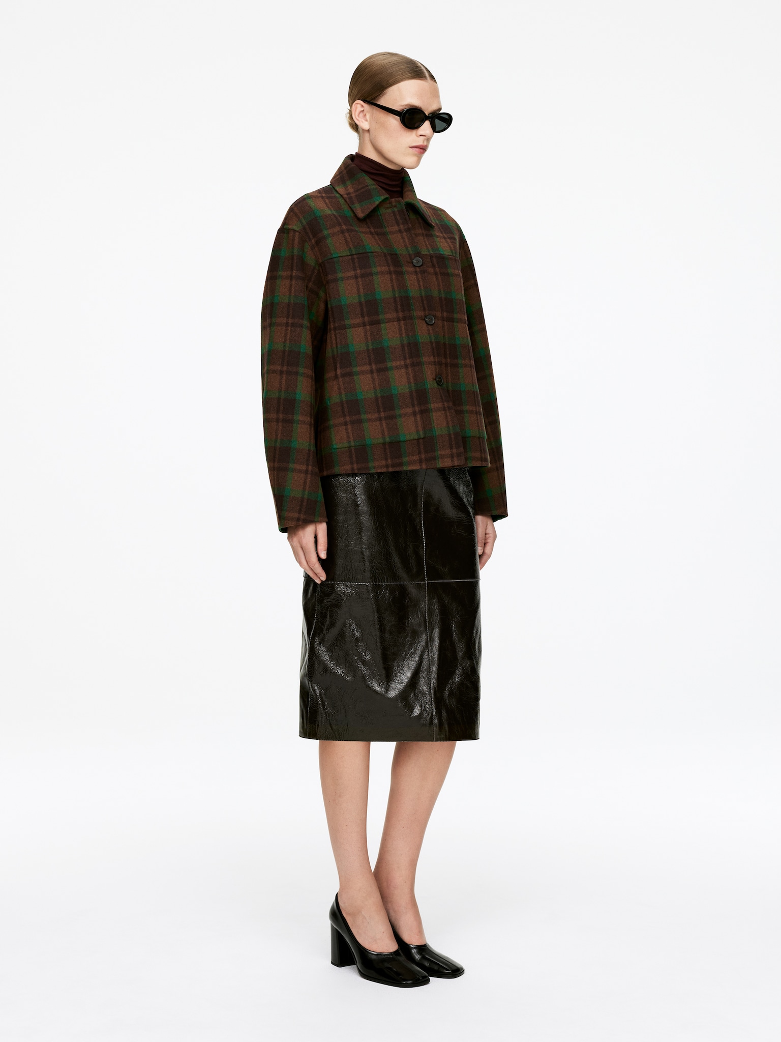 Doublé Wool-Blend Jacket - Brown/Green - 7