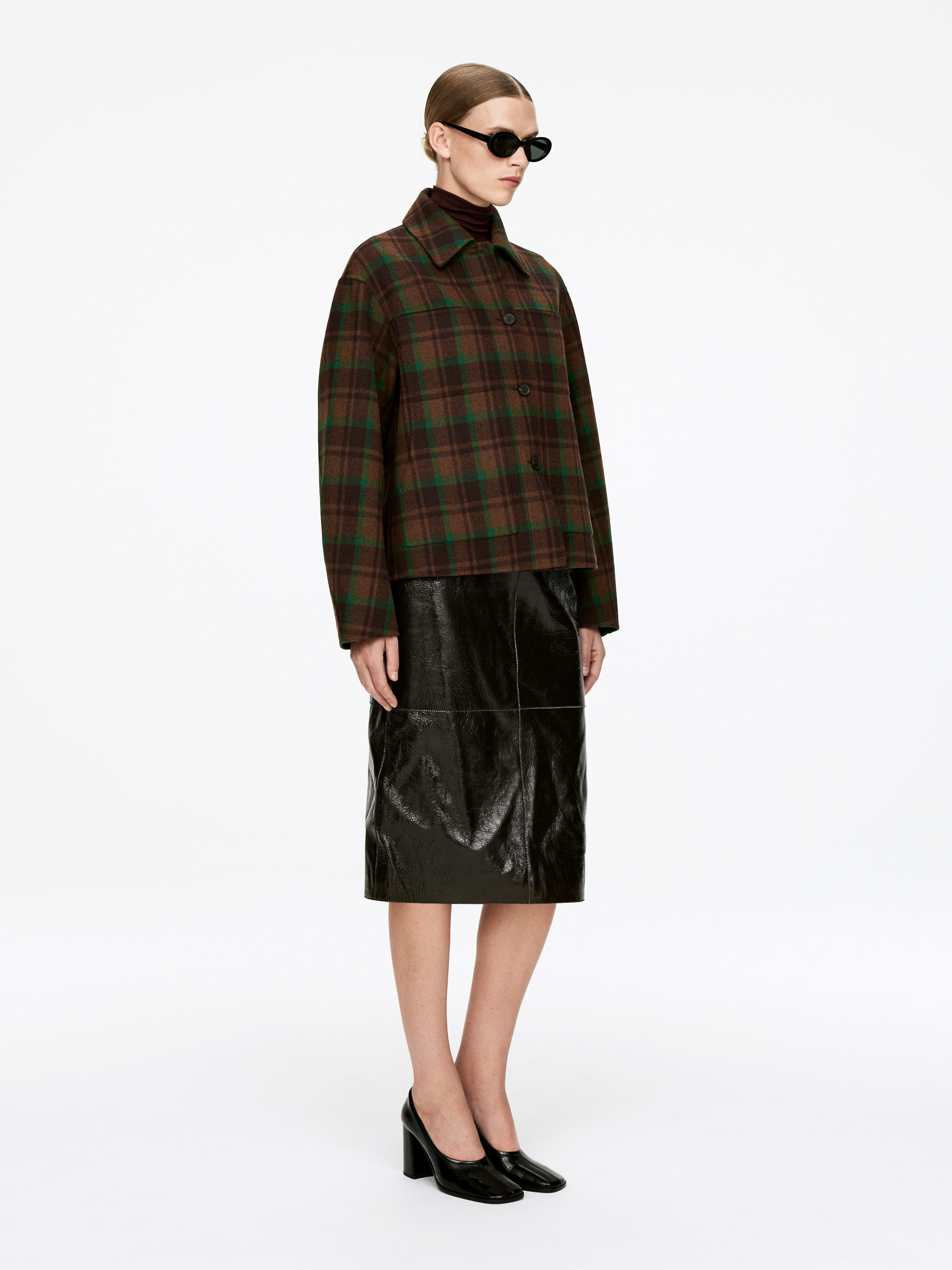 Doublé Wool-Blend Jacket - Brown/Green - Regular fit - Women - StillMedia/Lookbook - 4