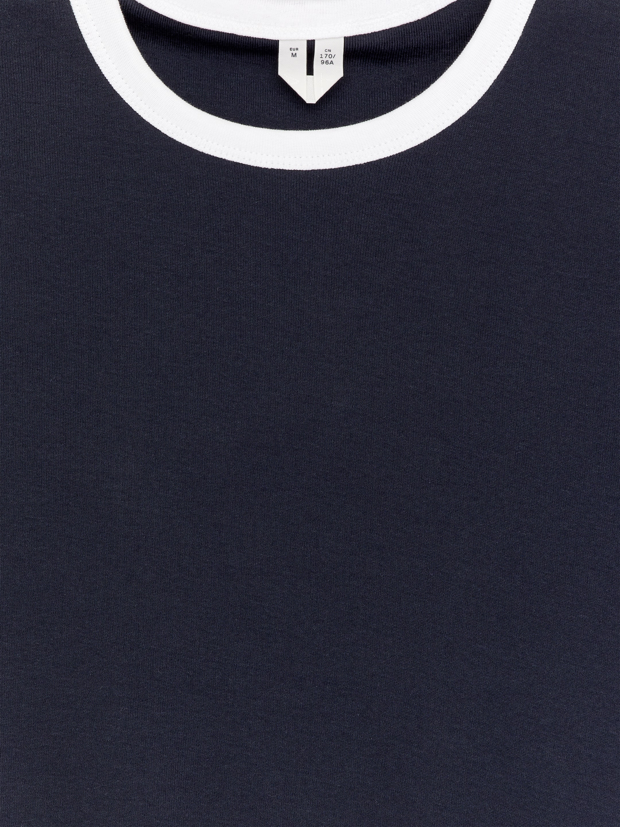 Prążkowany T-shirt - Ciemnoniebieski - Wąski fason - Women - StillMedia/DescriptiveDetail - 2