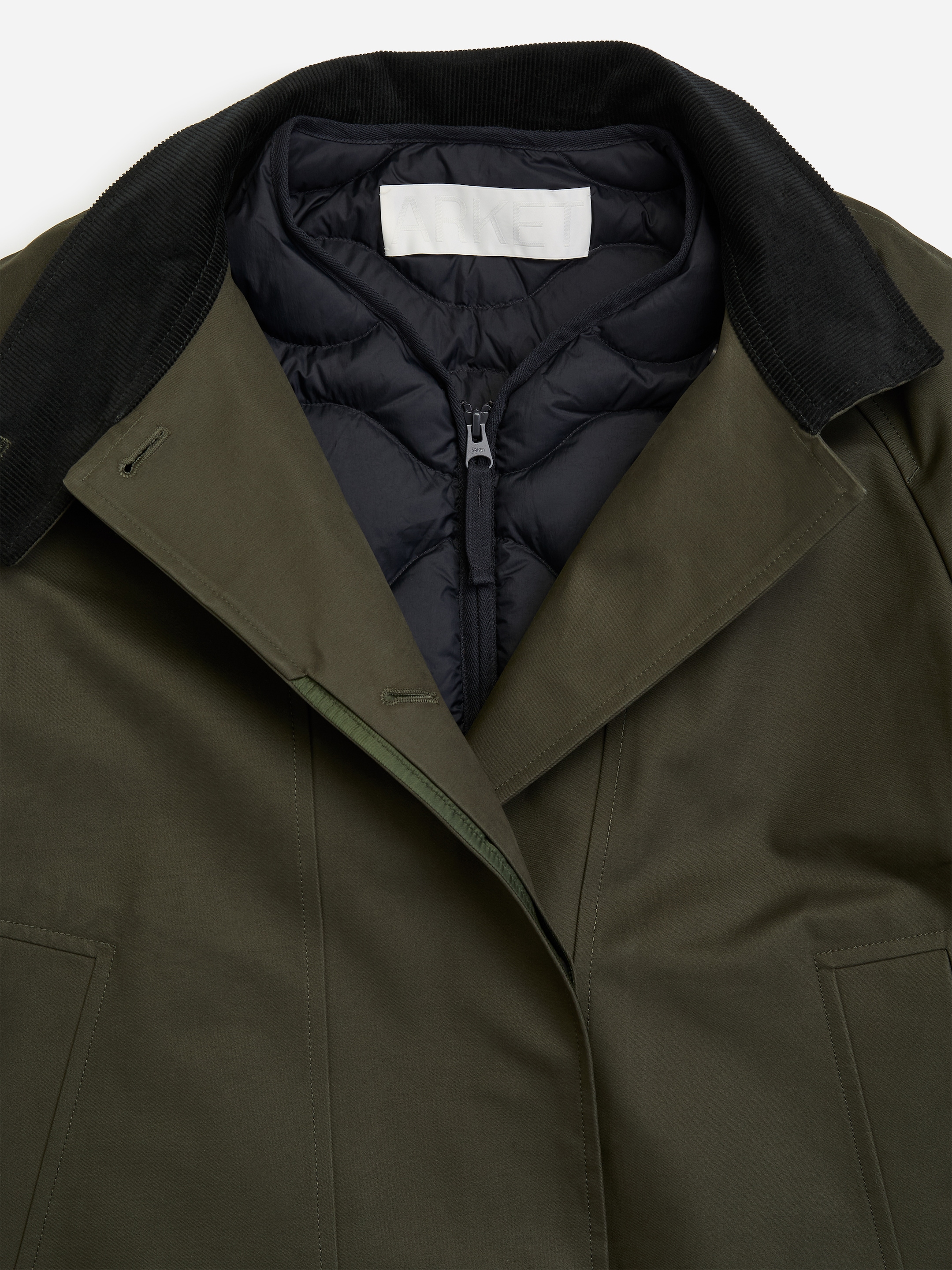 Relaxed Cotton Jacket - Khaki Green - Relaxed fit - women - StillMedia/DescriptiveDetail - 6