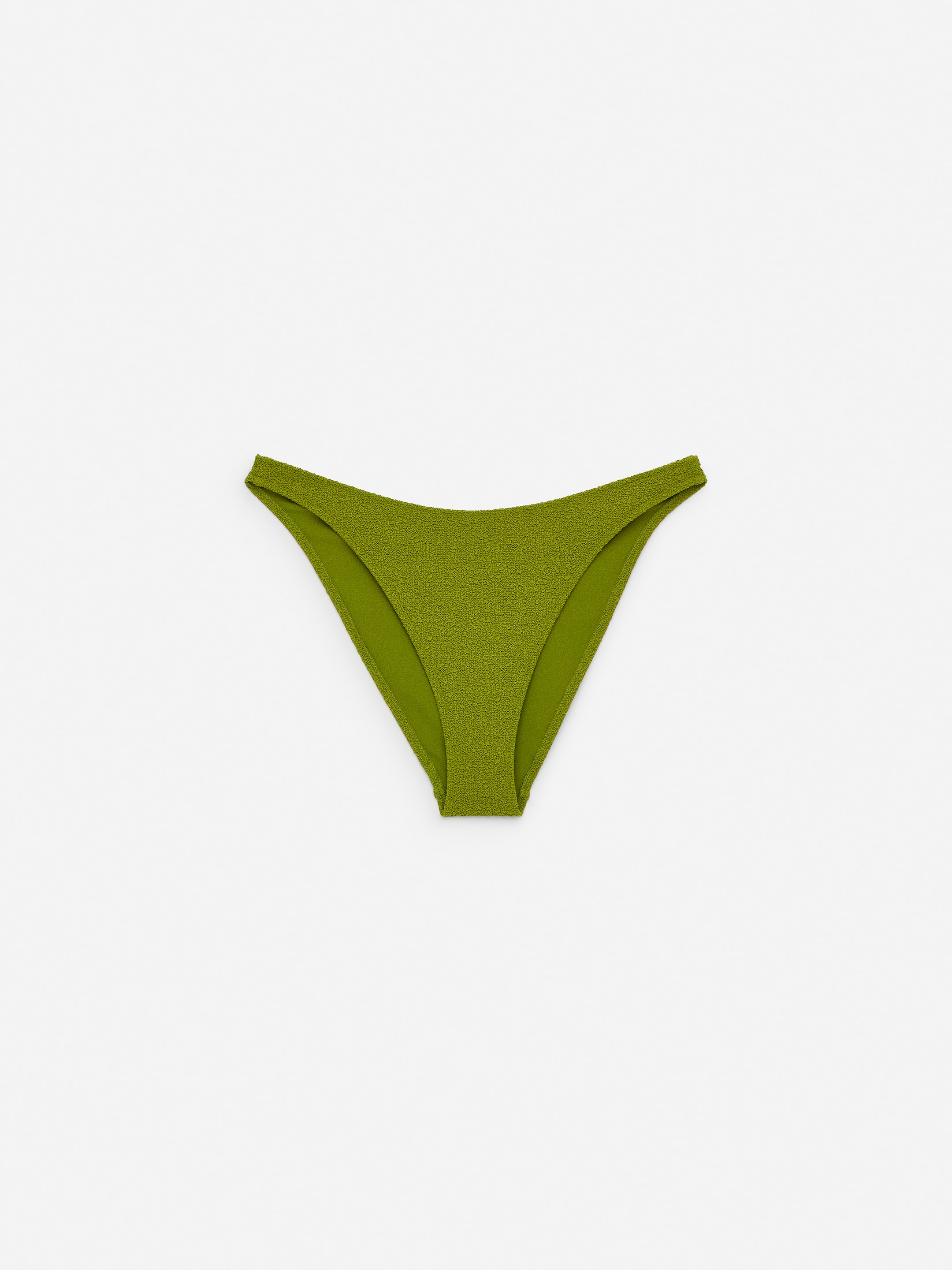 Textured Bikini Briefs-#7E7F46-15480