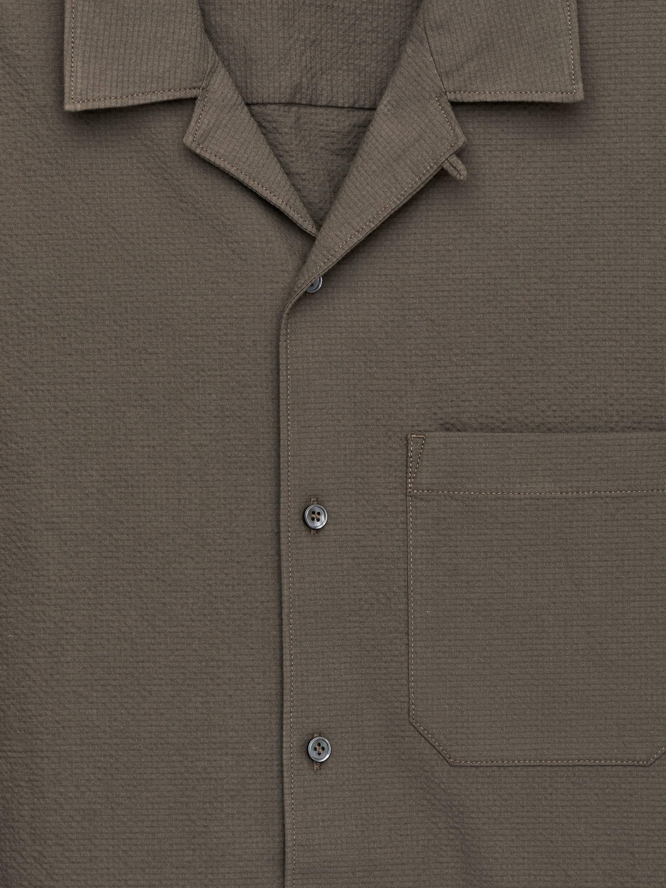 Seersucker Resort Shirt - Mole - Regular fit - Men - StillMedia/DescriptiveDetail - 1