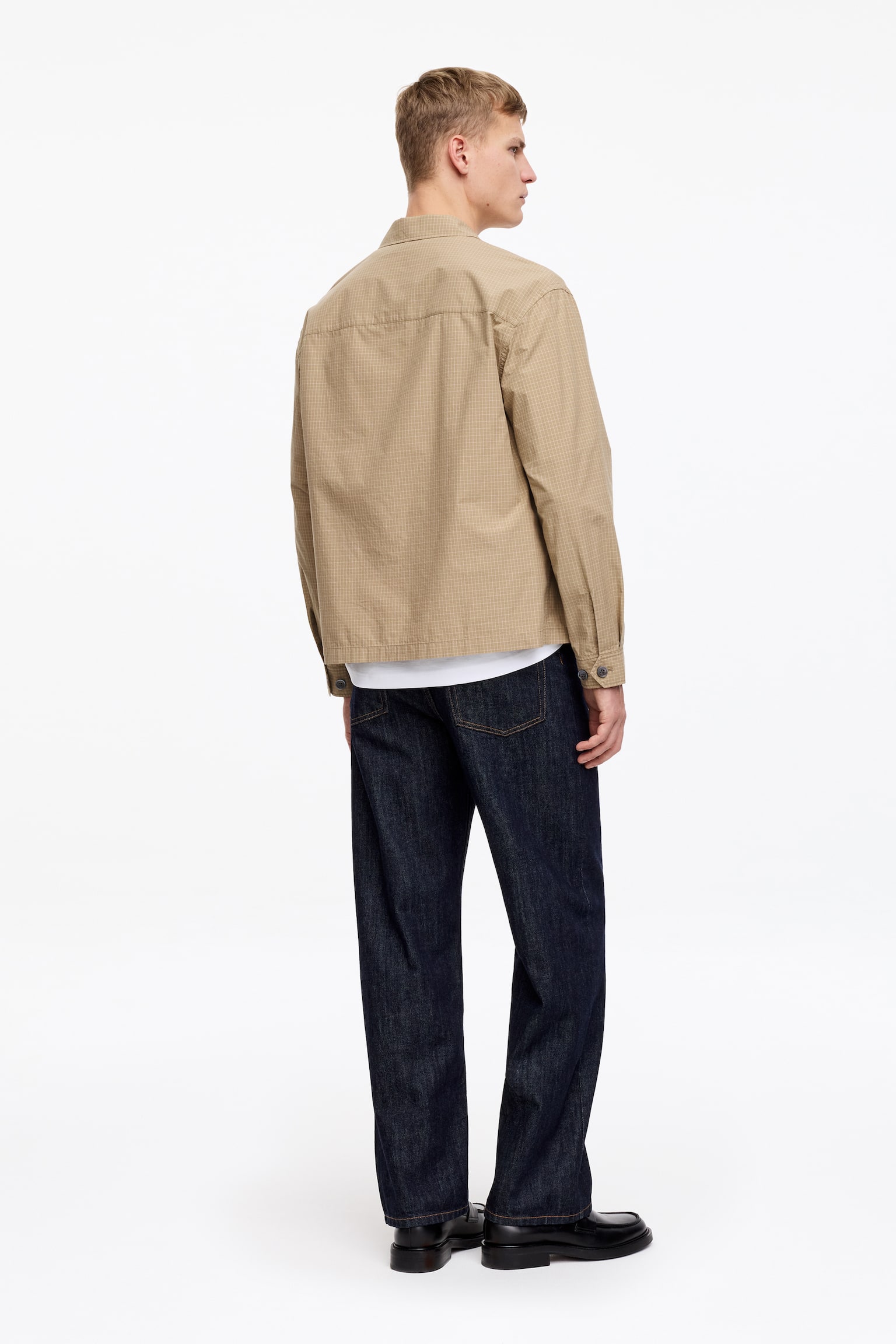 Poplin Drizzler Jacket - Beige/Checkered - 6