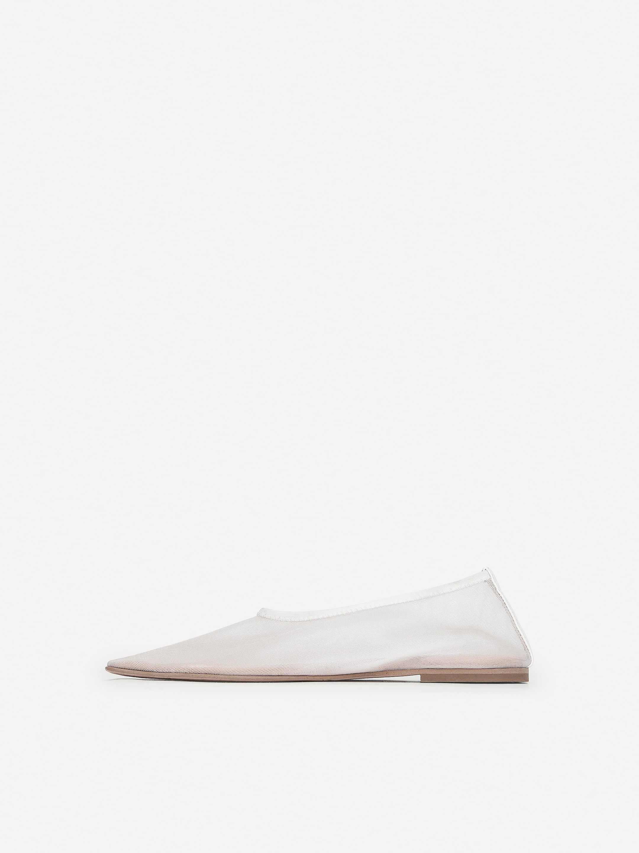 Visa större bild: Ballerinaskor i mesh - Off-white - DAM | H&M SE 4