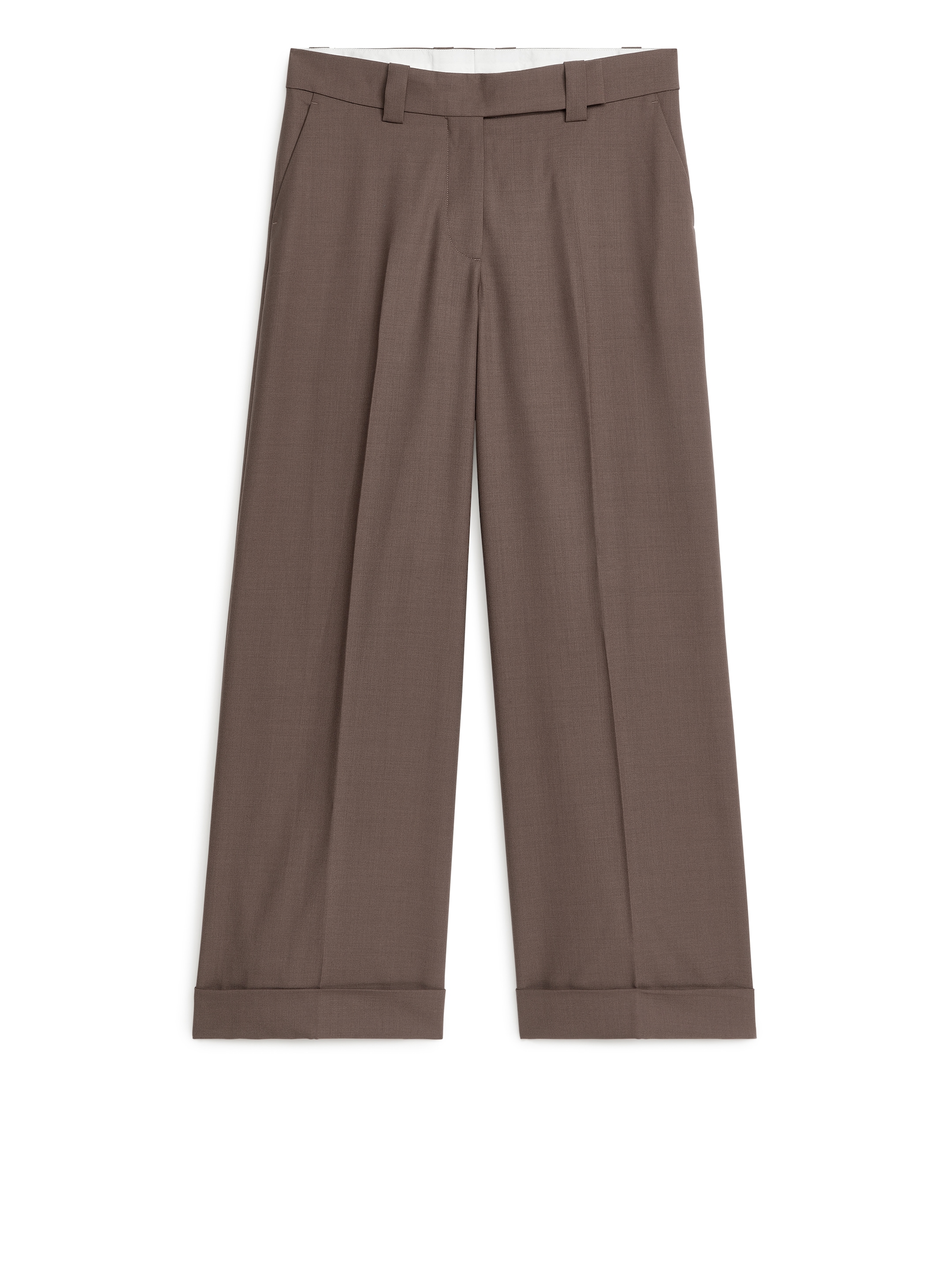 Wollhose zum Umschlagen - Braun - Loose Fit - Damen - StillMedia/DescriptiveStillLife - 1