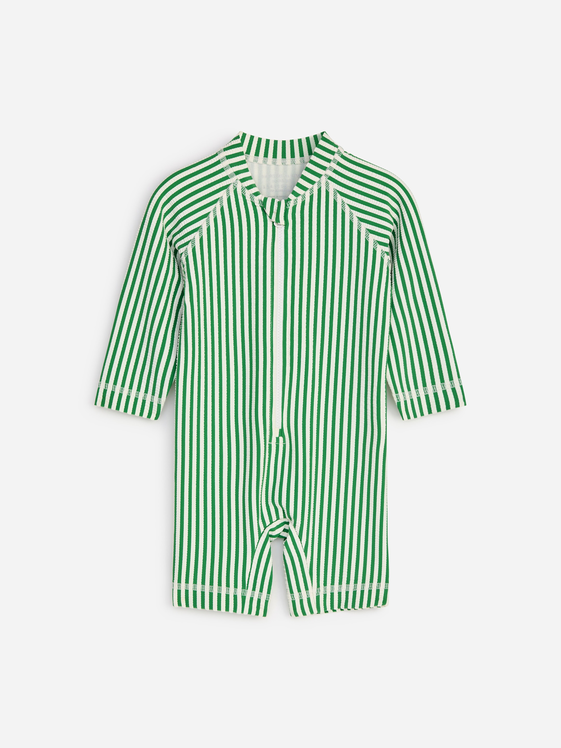 Long Seersucker UV Swim Overall-Green-19199