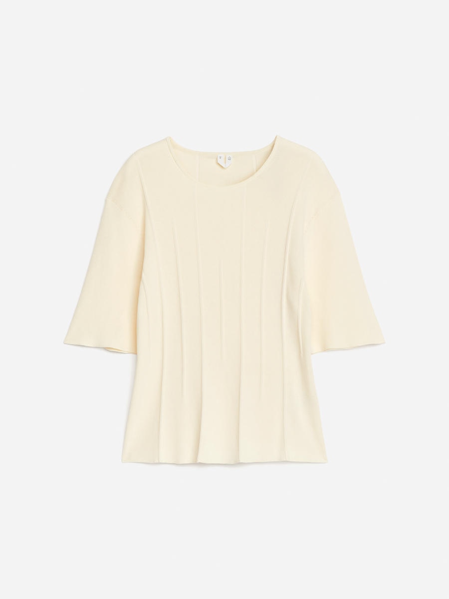 ARKET Women's  Rib-Knitted Top White,  size S