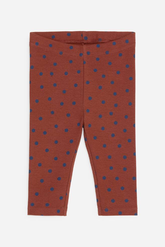 Geribde legging - Roestbruin/blauwe stippen/Roze/oranje/Roze/sinaasappels/Beige/zwart/Blauw/groen/Roze/rood - 1