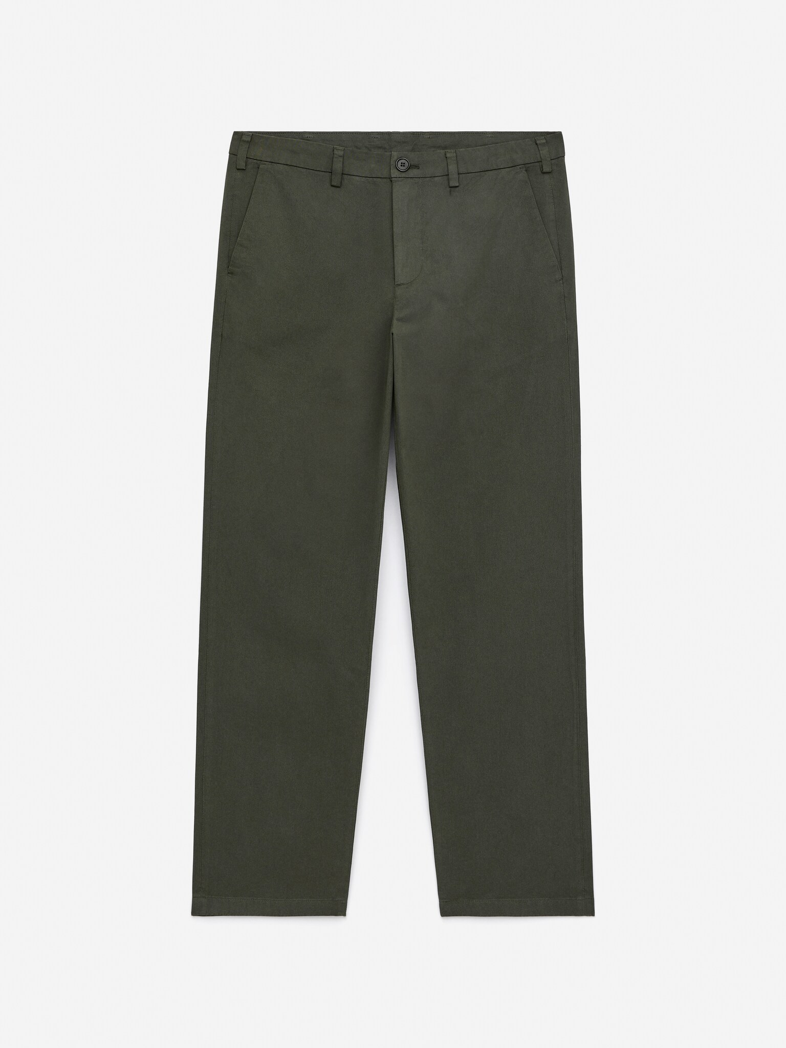 Pantalon chino droit en coton - Vert kaki/Taupe/Bleu foncé - 2