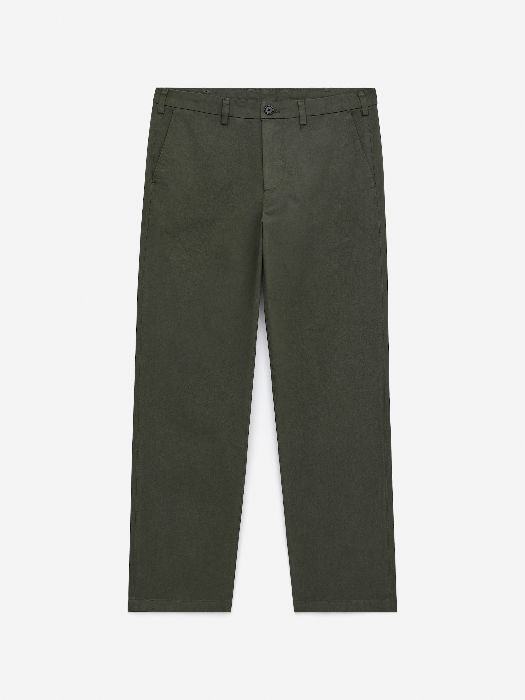 Straight Cotton Chinos - Khaki Green - Regular fit - men - StillMedia/DescriptiveStillLife - 2