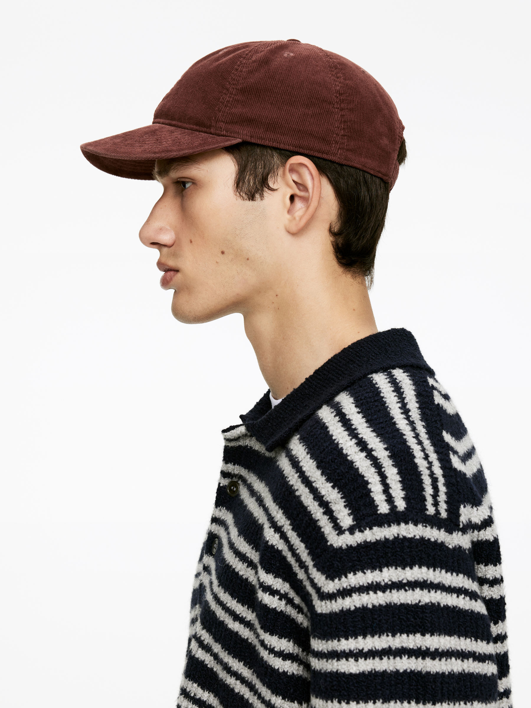 Corduroy Cap-#4B3939-15942