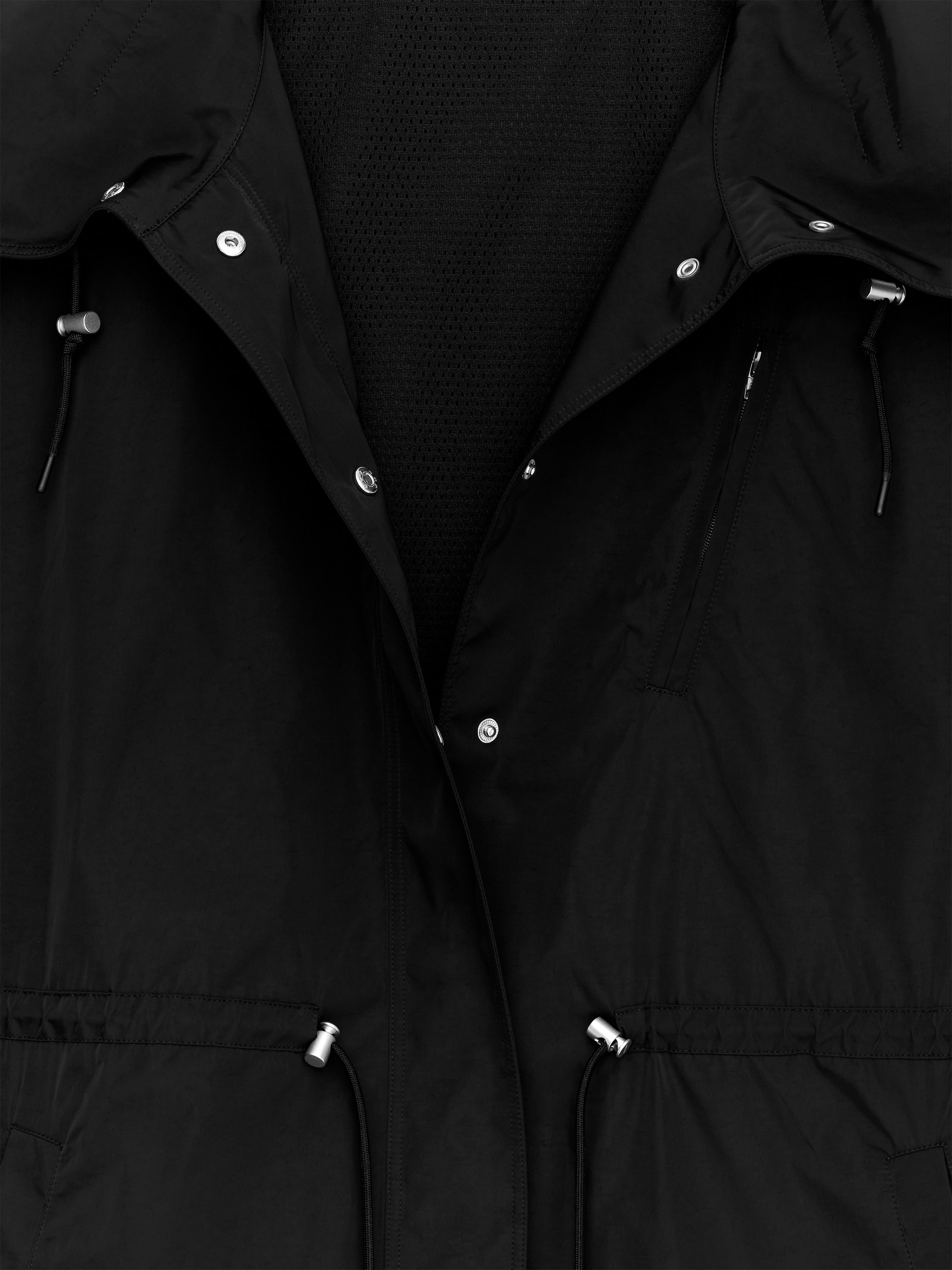 High-Collar Nylon Jacket - Black - Regular fit - Women - StillMedia/DescriptiveDetail - 2