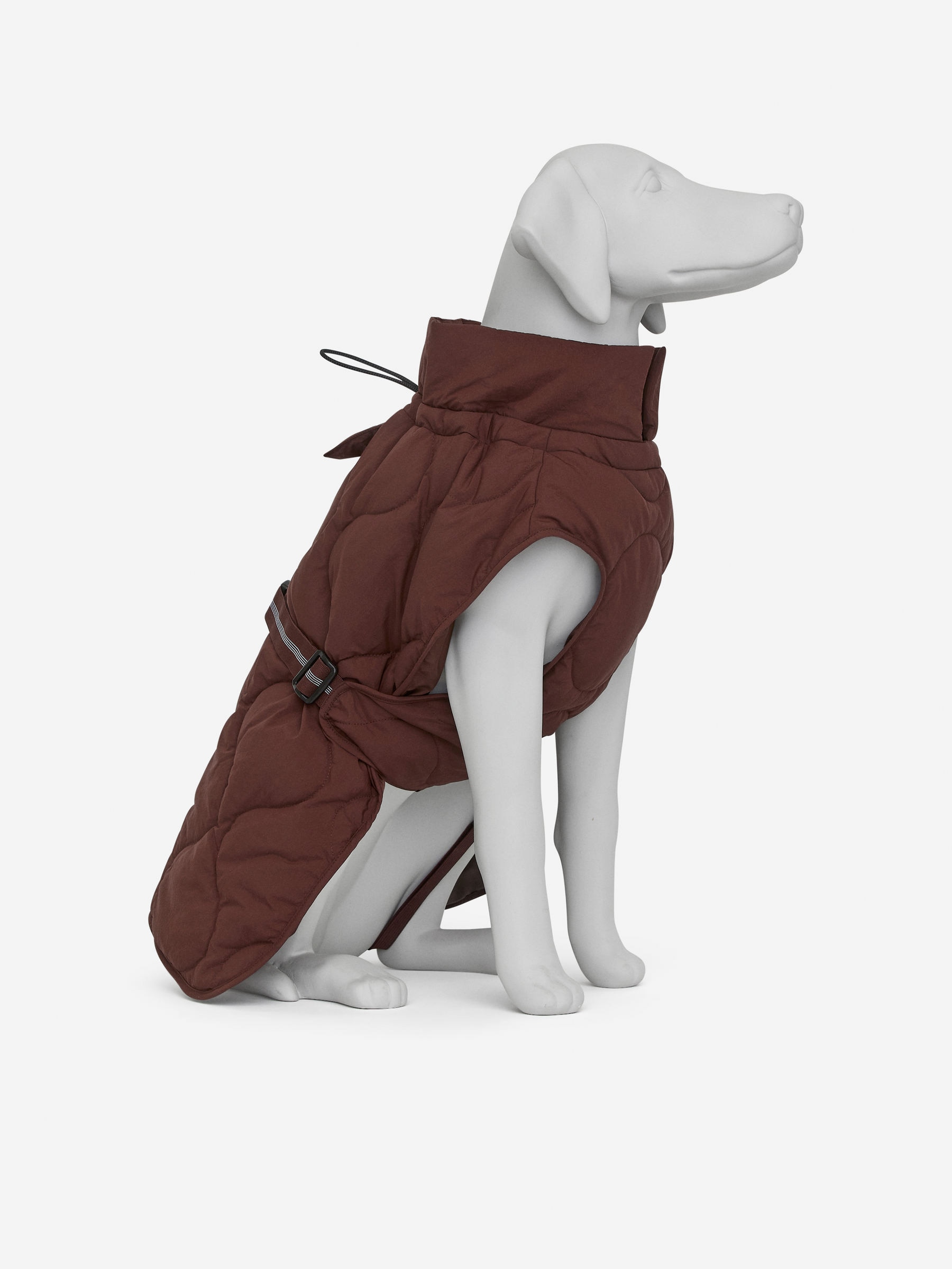 Dog Puffer Jacket-#4B3939-16587