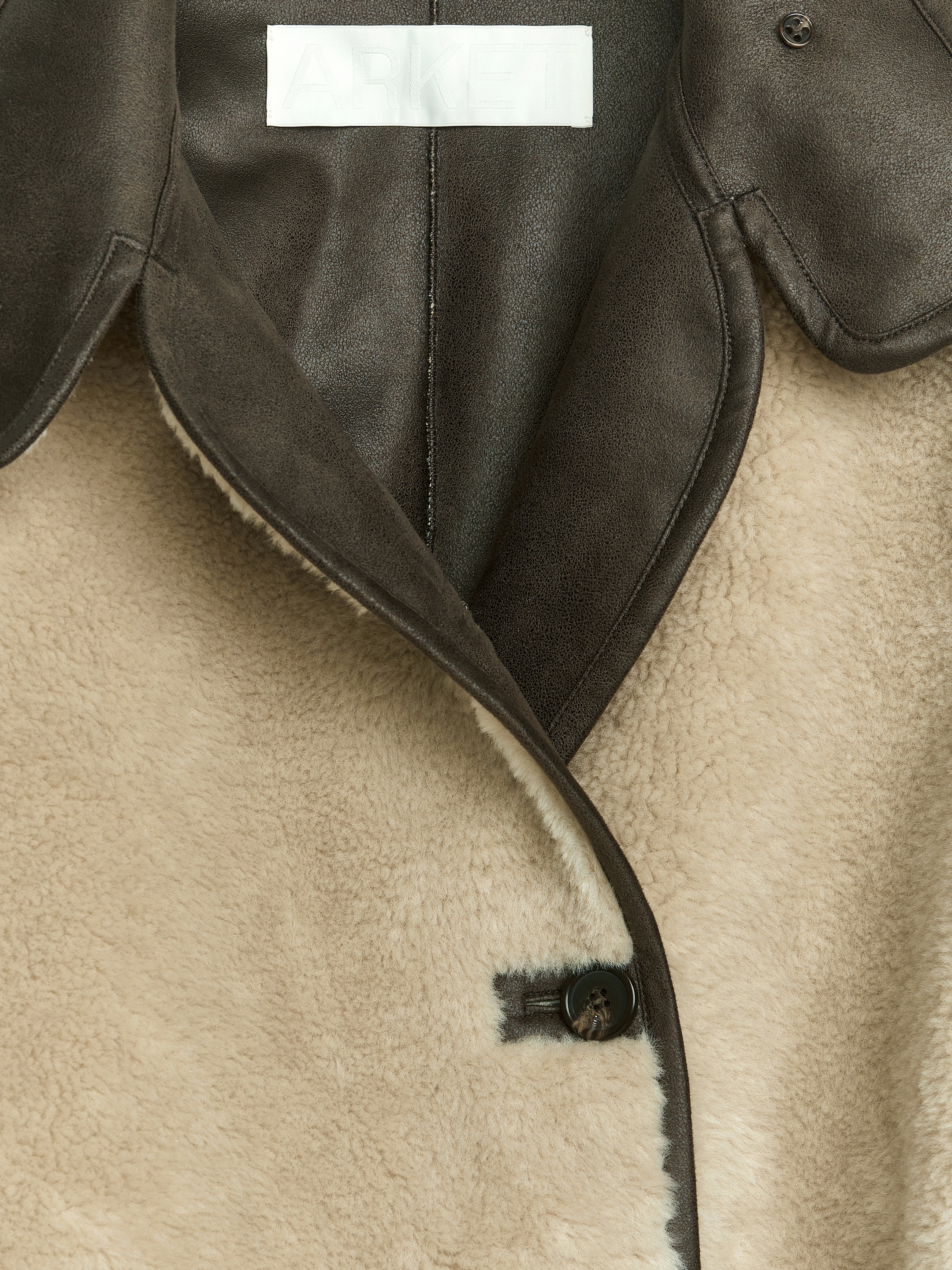 Jacke aus Kunstfell - Beige/Braun - Relaxed Fit - Damen - StillMedia/DescriptiveDetail - 3