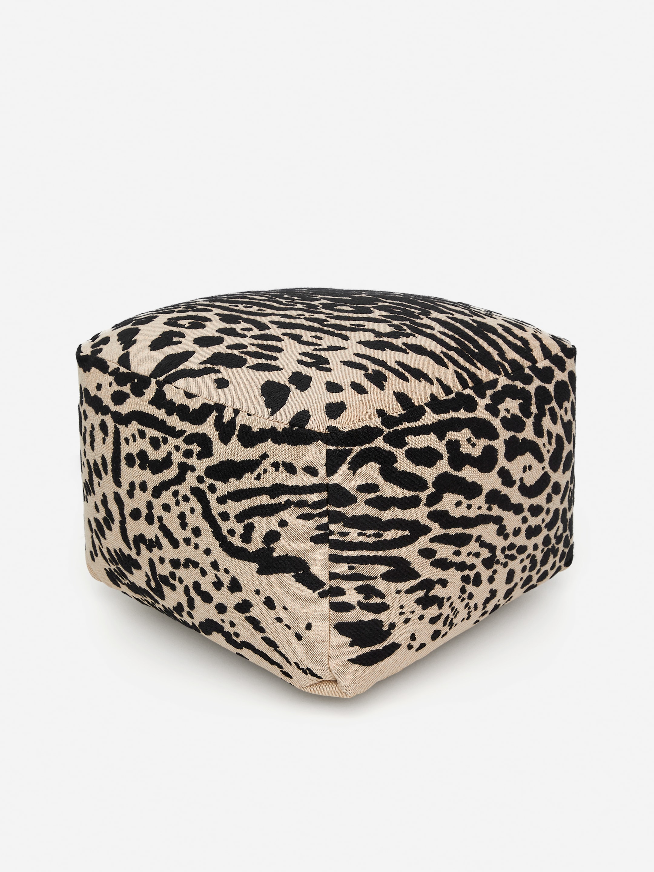 View larger image: Cotton-Wool Pouffe - Beige/Black - Home All | H&M GB 1