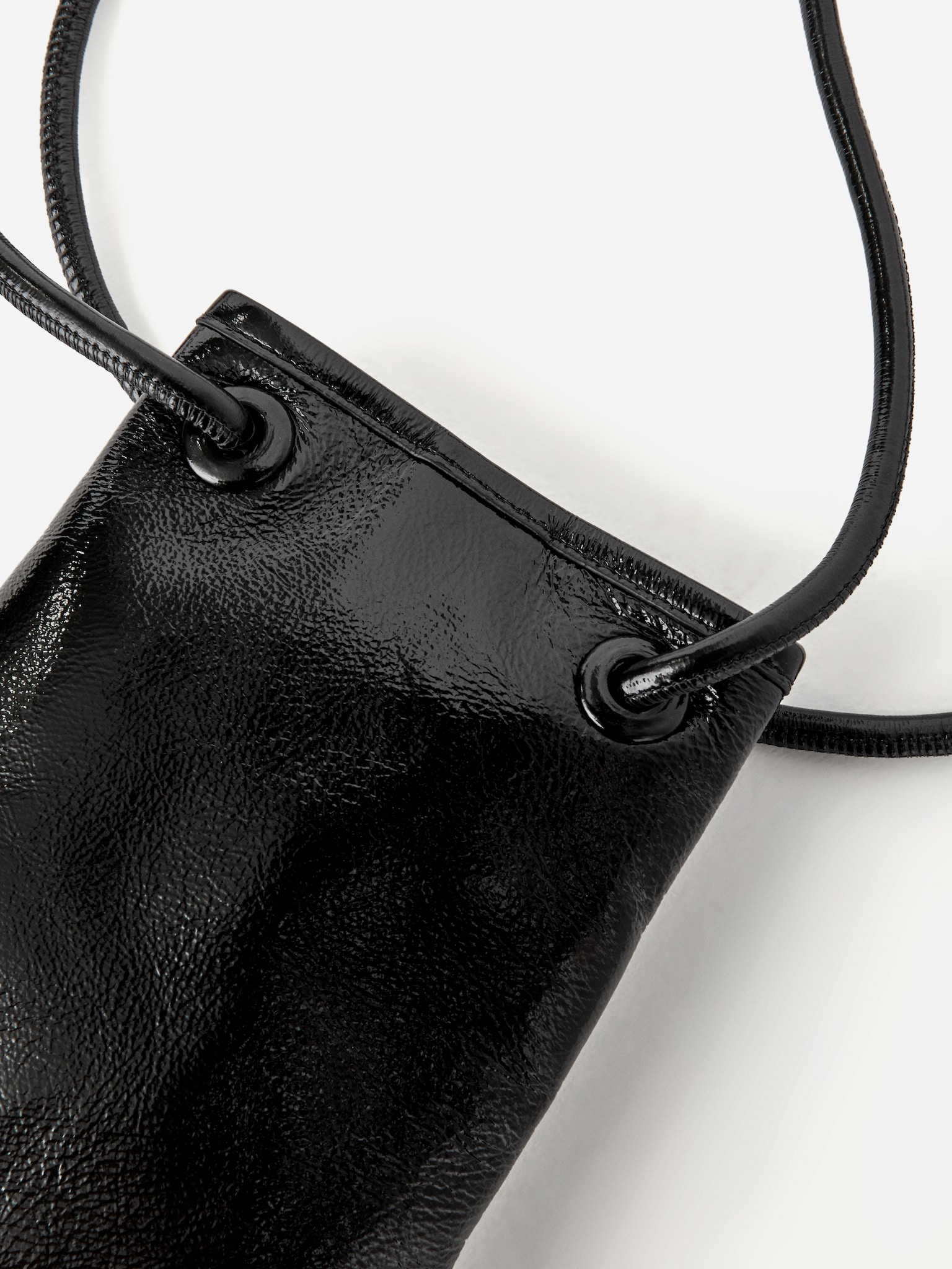 Sac en cuir à bandoulière - Noir/Bordeaux - 4
