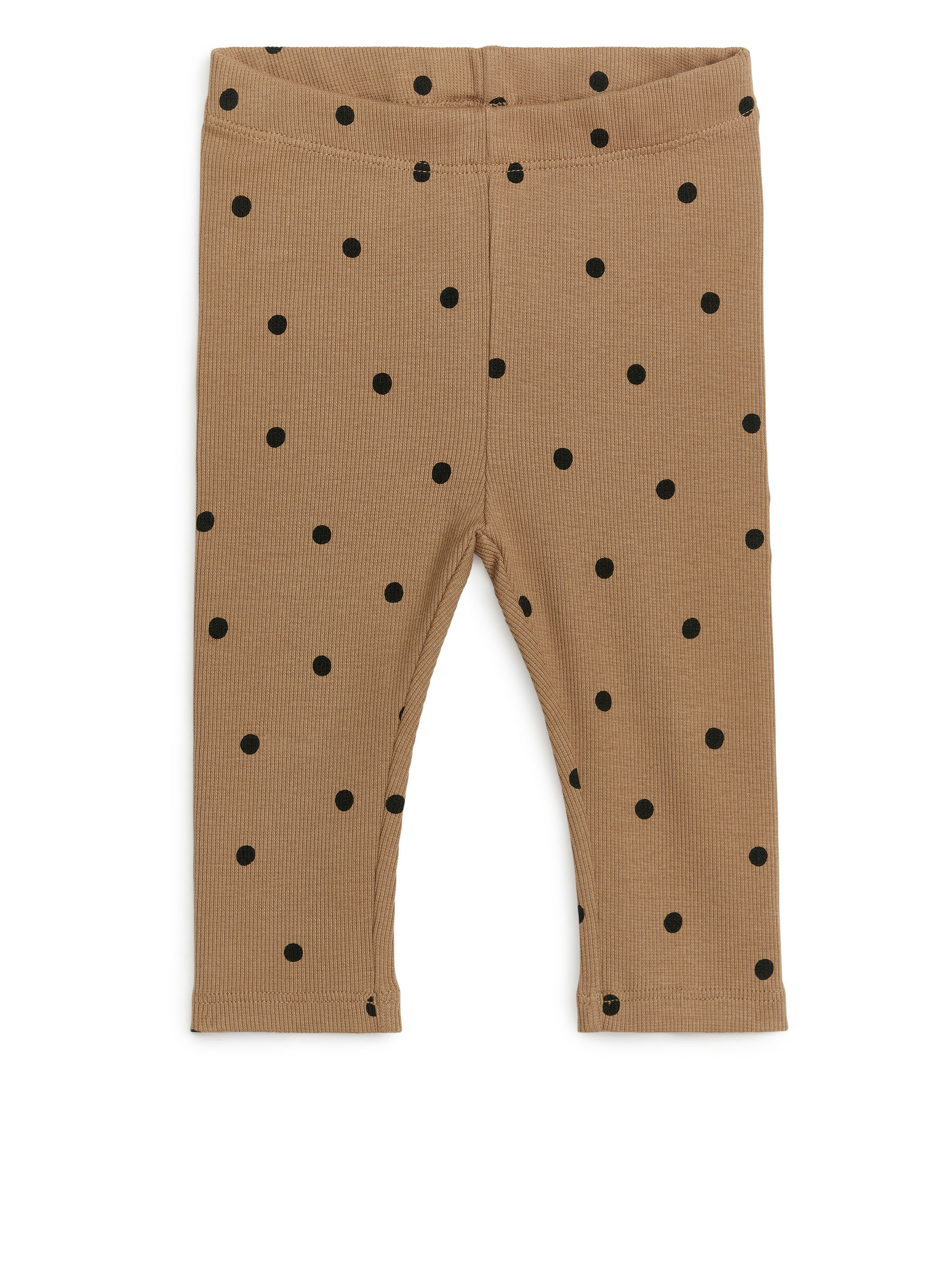Gerippte Leggings - Dunkles Beige/Schwarz - Slim Fit - Kinder - StillMedia/DescriptiveStillLife - 3