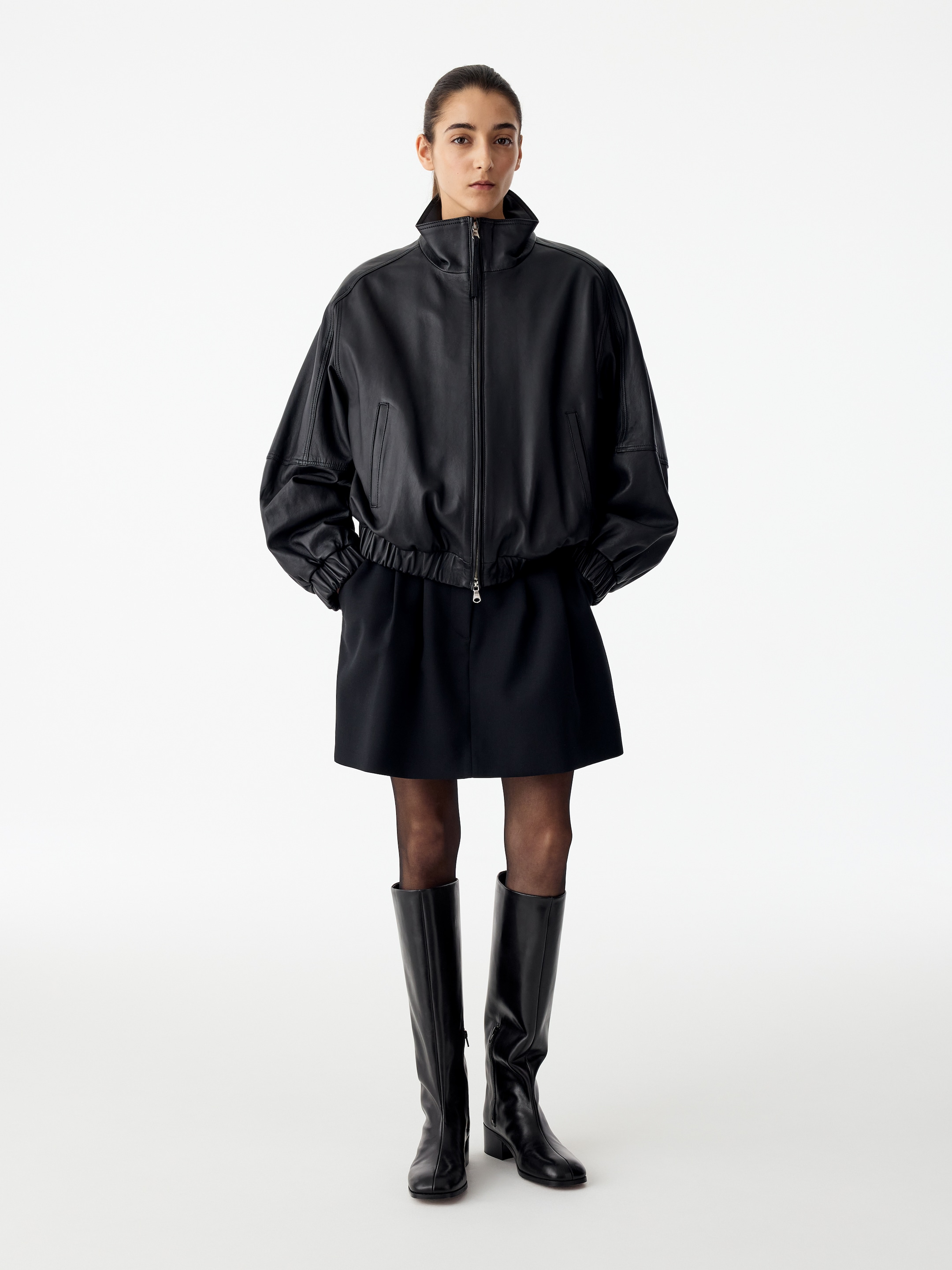 Kniehohe Lederstiefel - Schwarz - women - StillMedia/Lookbook - 9