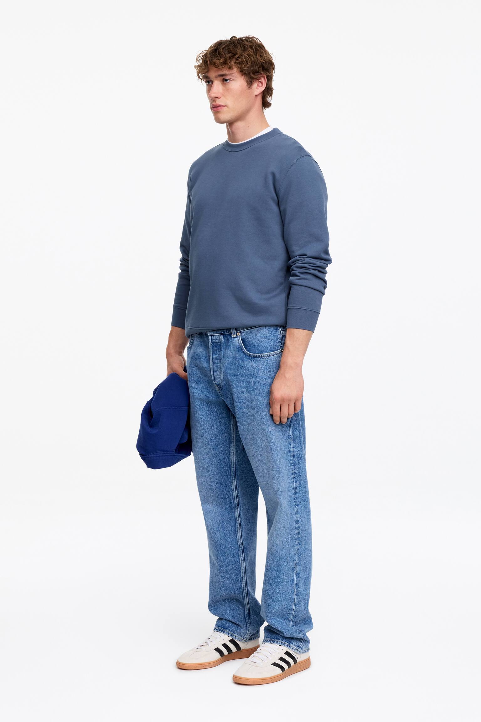 Mid-Weight Sweatshirt-Dusty Blue - 4