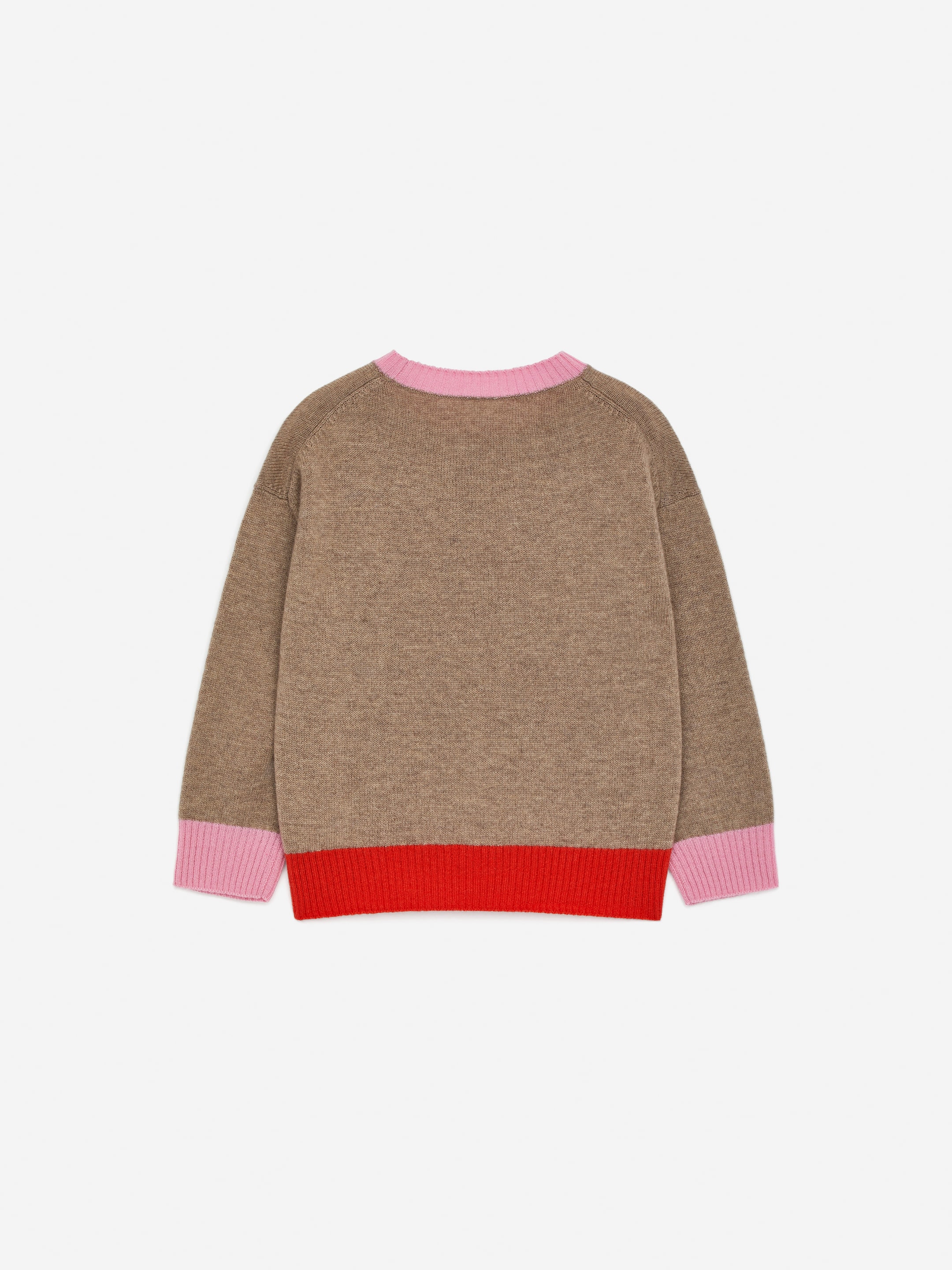 Pull color-block en laine - Taupe/Multicolore - Relaxed fit - Enfant - StillMedia/DescriptiveStillLife - 1