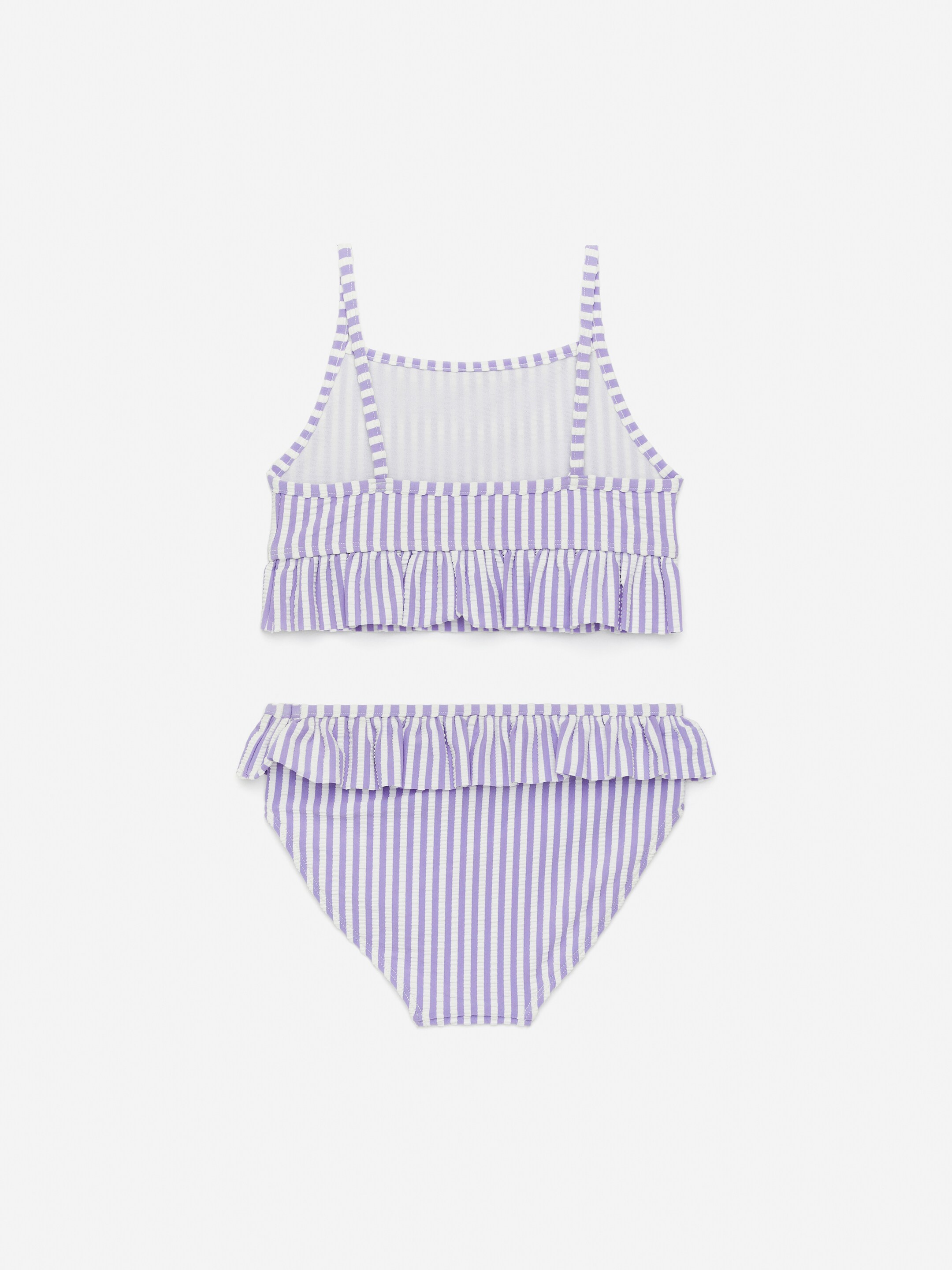Ingrandisci l'immagine: Seersucker Frill Bikini - Lilac/White - BAMBINO | H&M CH 2