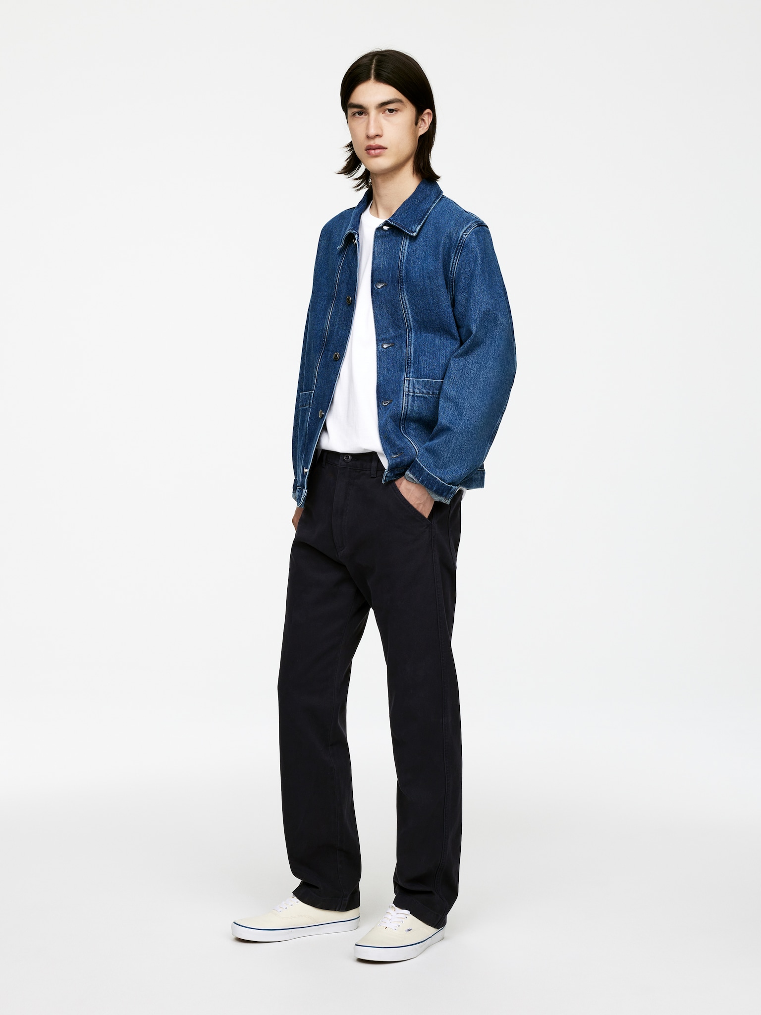 Twill Trousers - Dark Blue/Green - 5