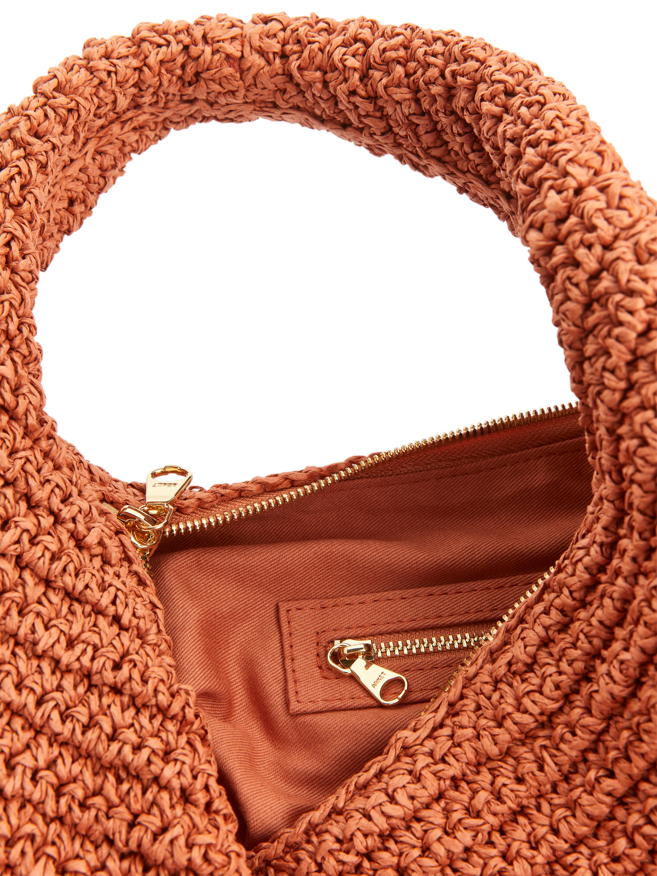 Strohtasche mit runder Form - Dunkelorange - Damen - StillMedia/DescriptiveDetail - 3
