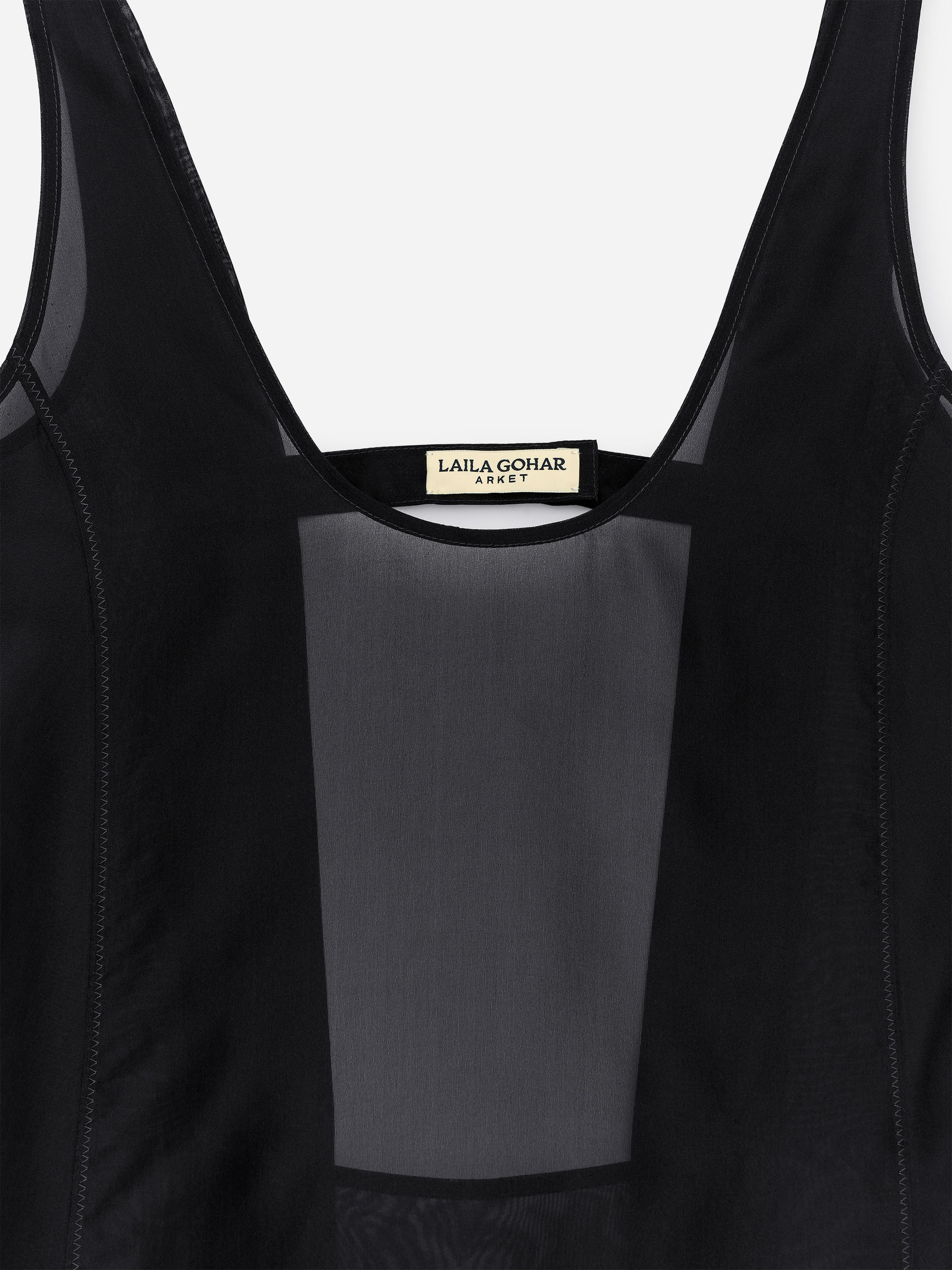 ARKET and Laila Gohar A-Line Mini Dress - Dark Navy - Loose fit - Women - StillMedia/DescriptiveDetail - 3