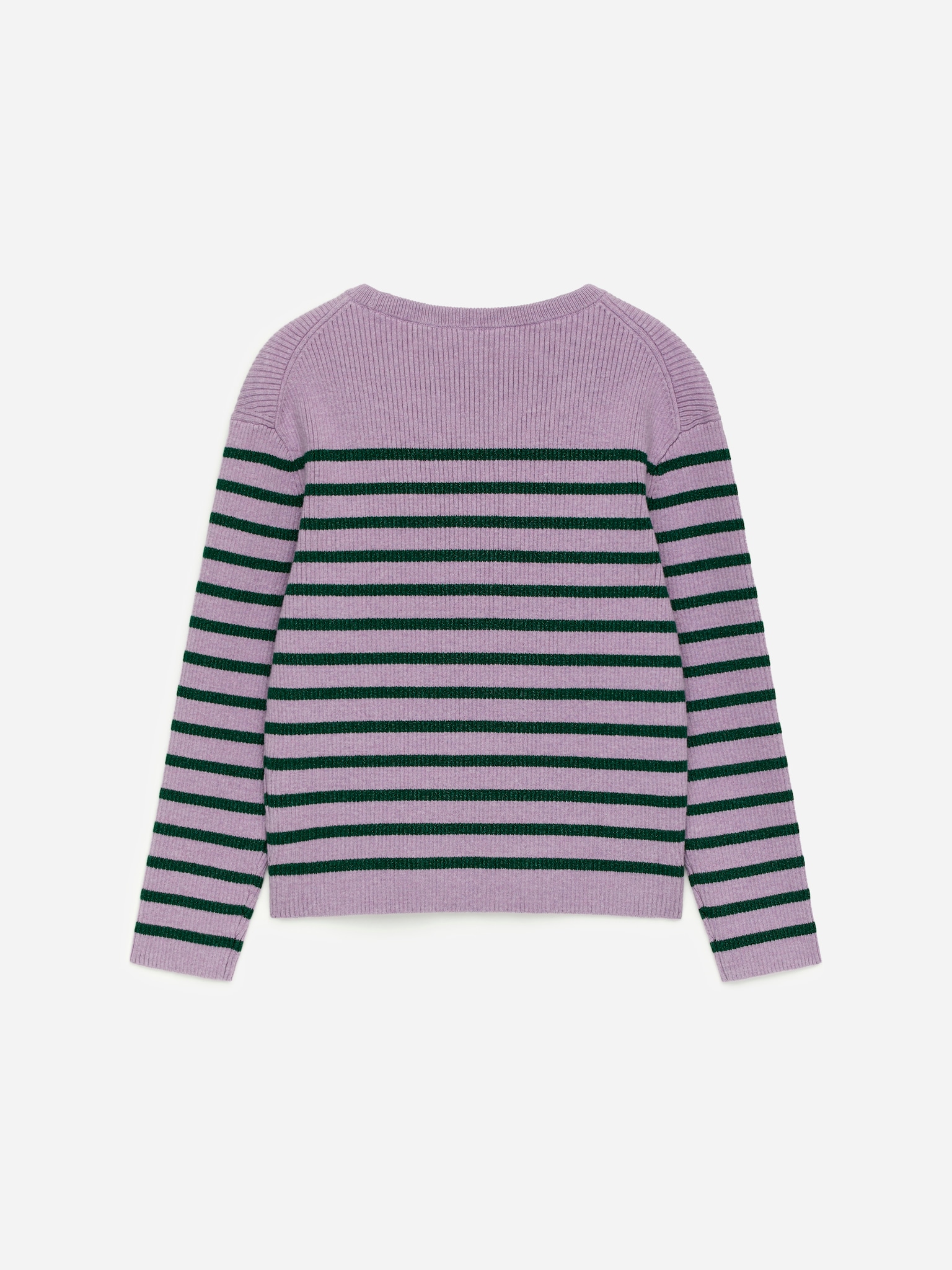 Pull côtelé - Mauve/Vert - 2