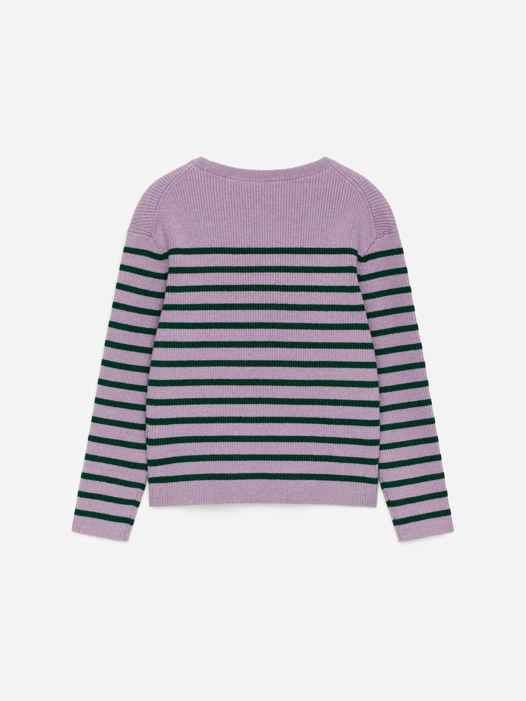 Ribbstickad tröja - Lila/grön - Regular fit - Children - StillMedia/DescriptiveStillLife - 1