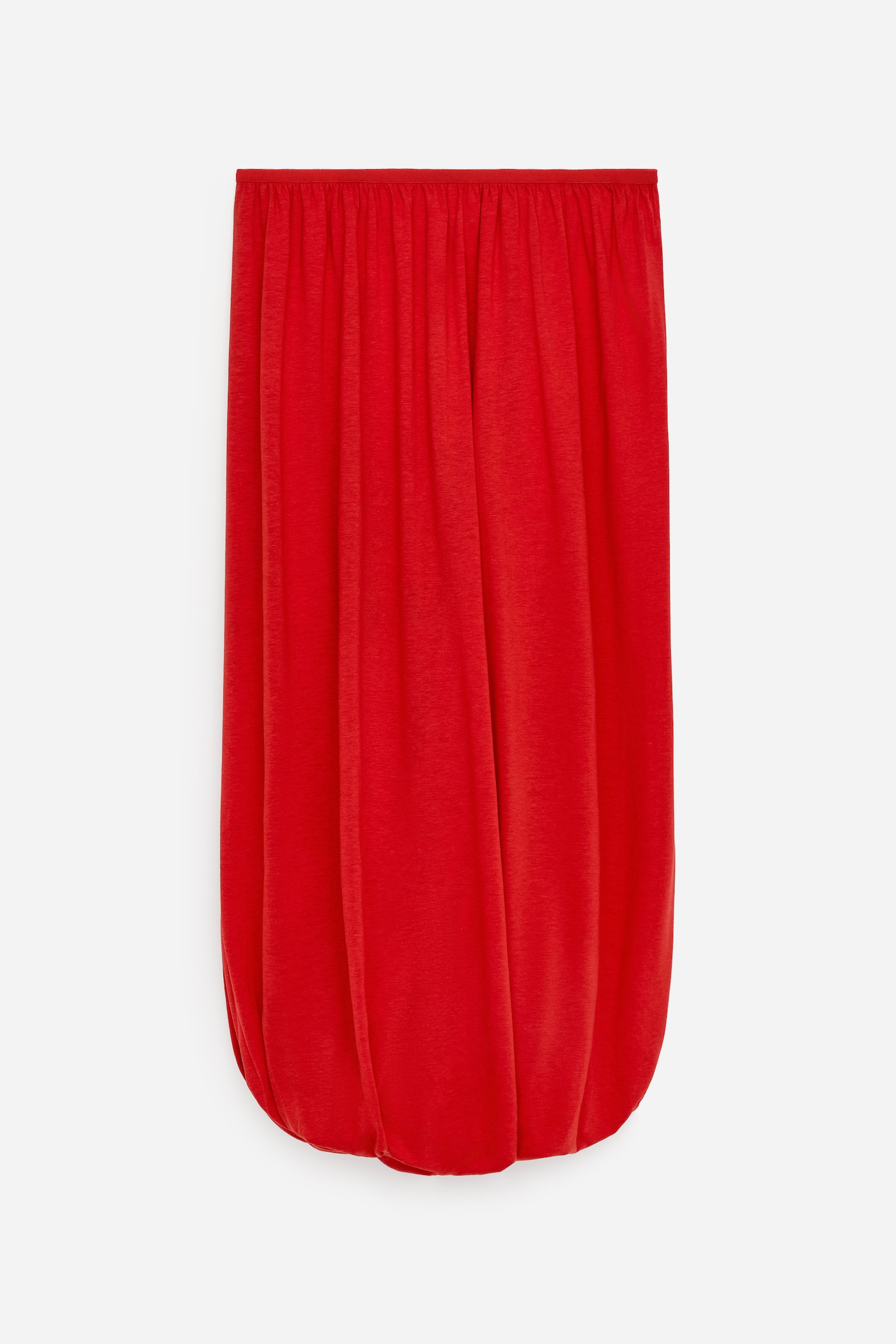 Gedrapeerde midi-rok - Rood/Zwart - 2